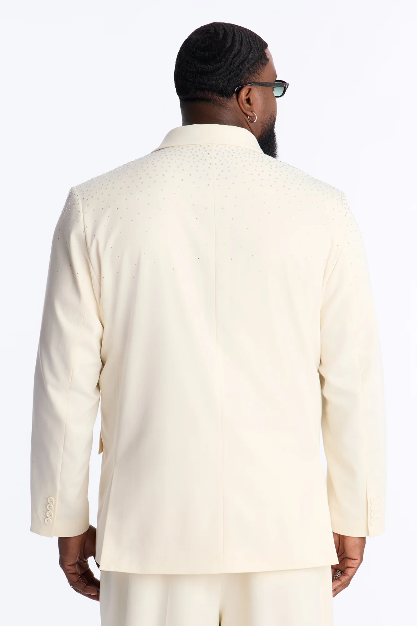 Relaxed Star Gazer Embellished Jacket - Cream - Image 8