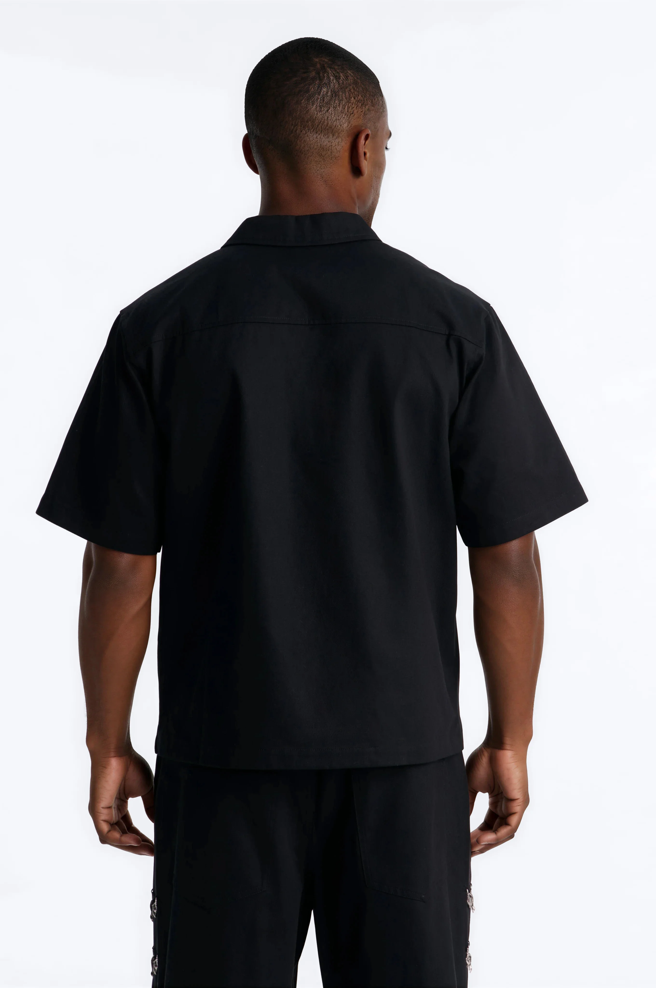 Relaxed Winged Viper Button Up Shirt - Black - Image 4