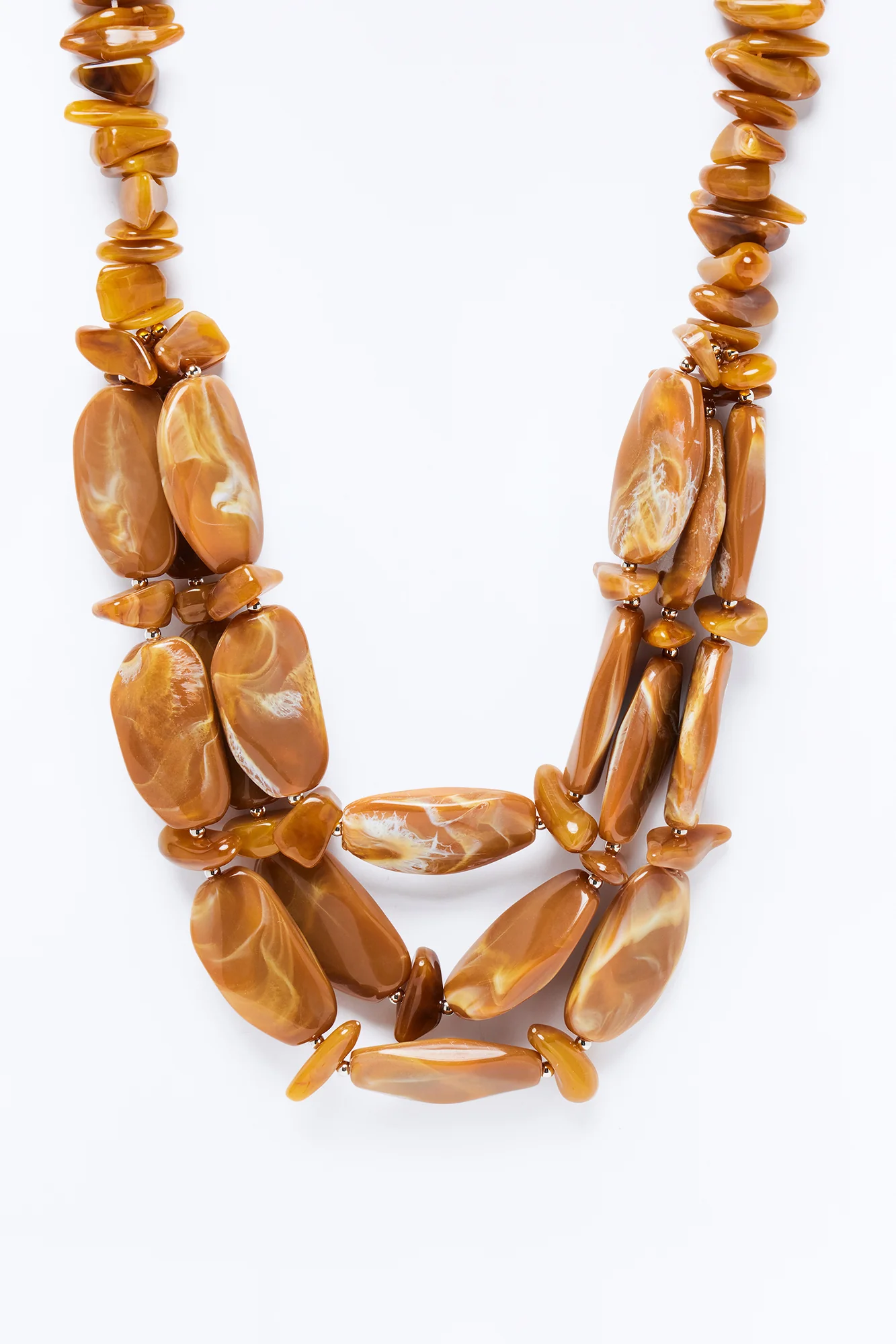 Resting Beach Face Necklace - Brown - Image 3