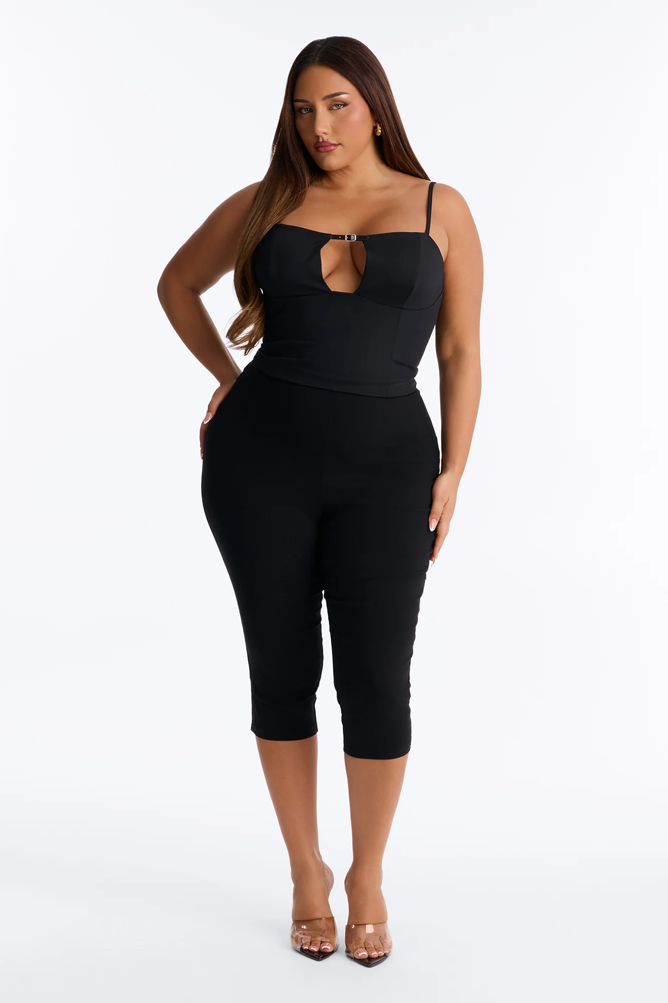 Rhyan Belted Sleeveless Top - Black - Image 5