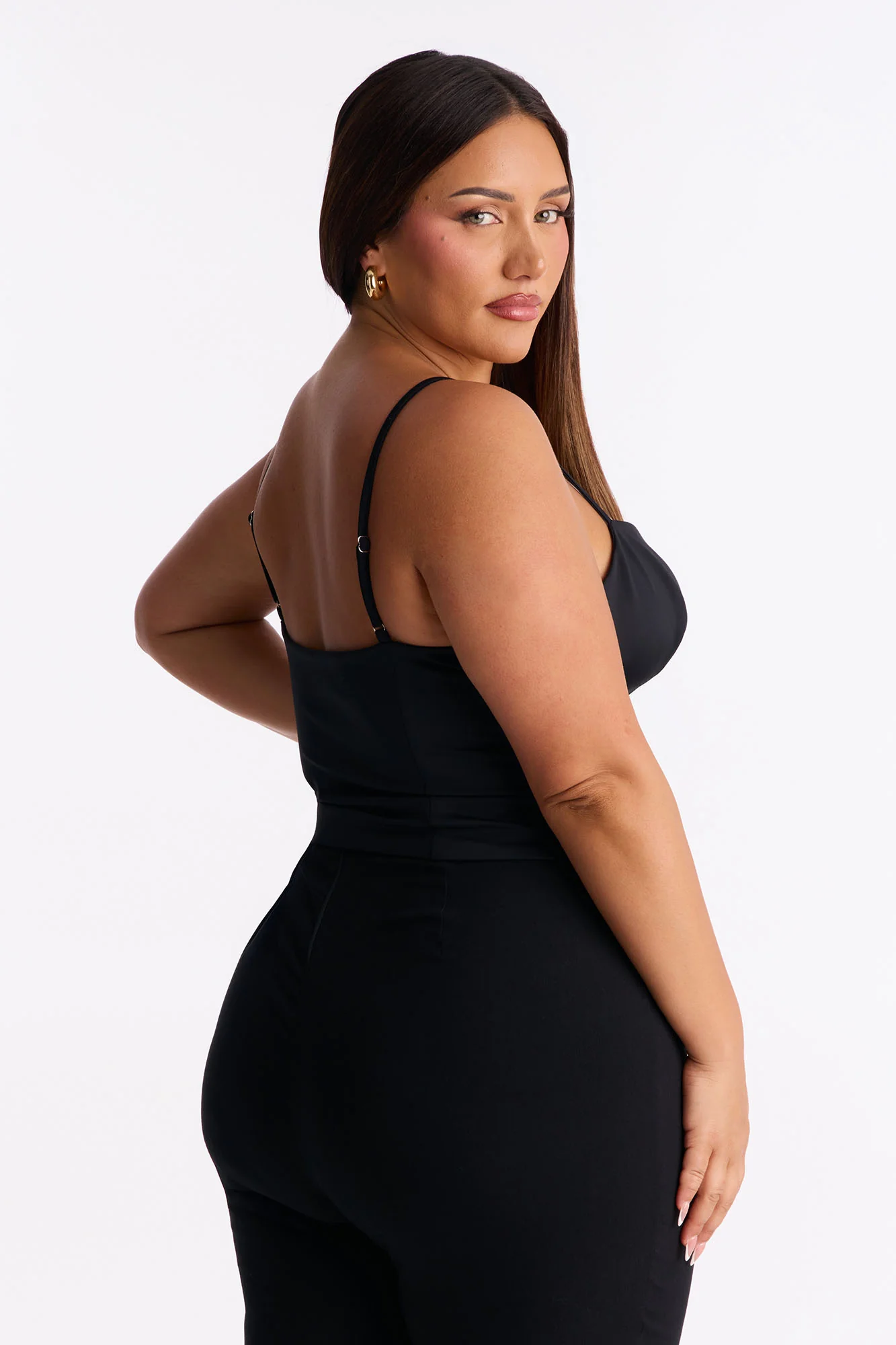 Rhyan Belted Sleeveless Top - Black - Image 8