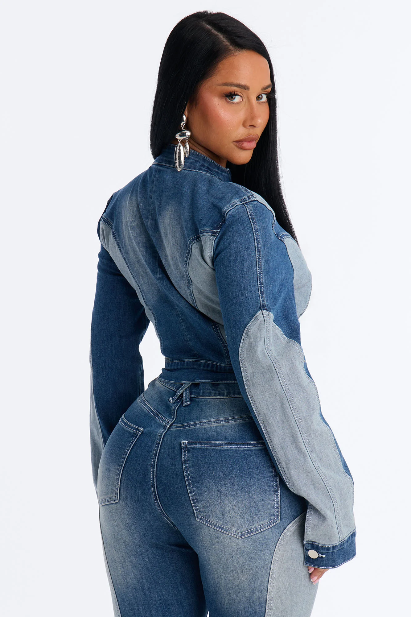 Ride At Dawn Denim Moto Jacket - Light Wash - Image 4