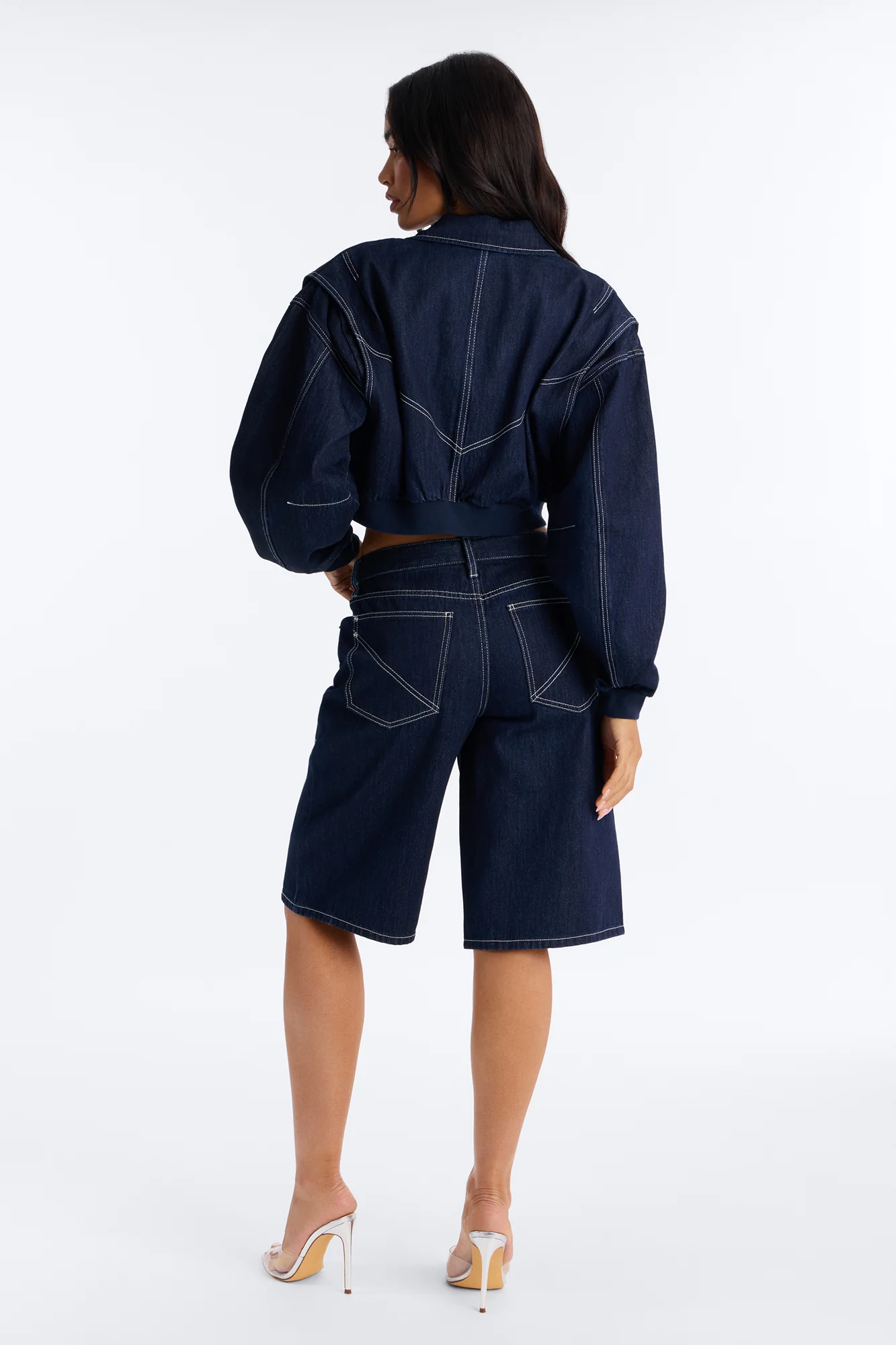 Riley Denim Jort Set - Denim - Image 4