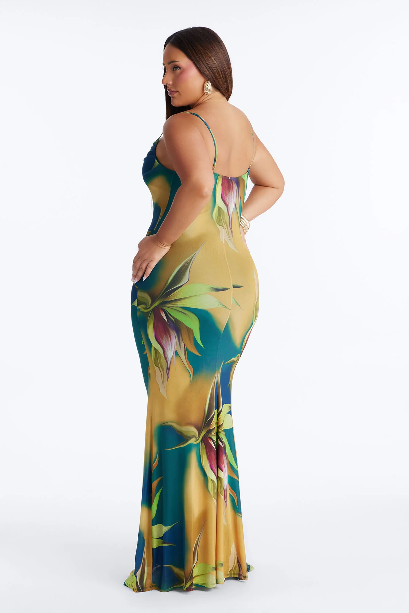 Rio Tropical Mesh Maxi Dress - Teal/combo - Image 8