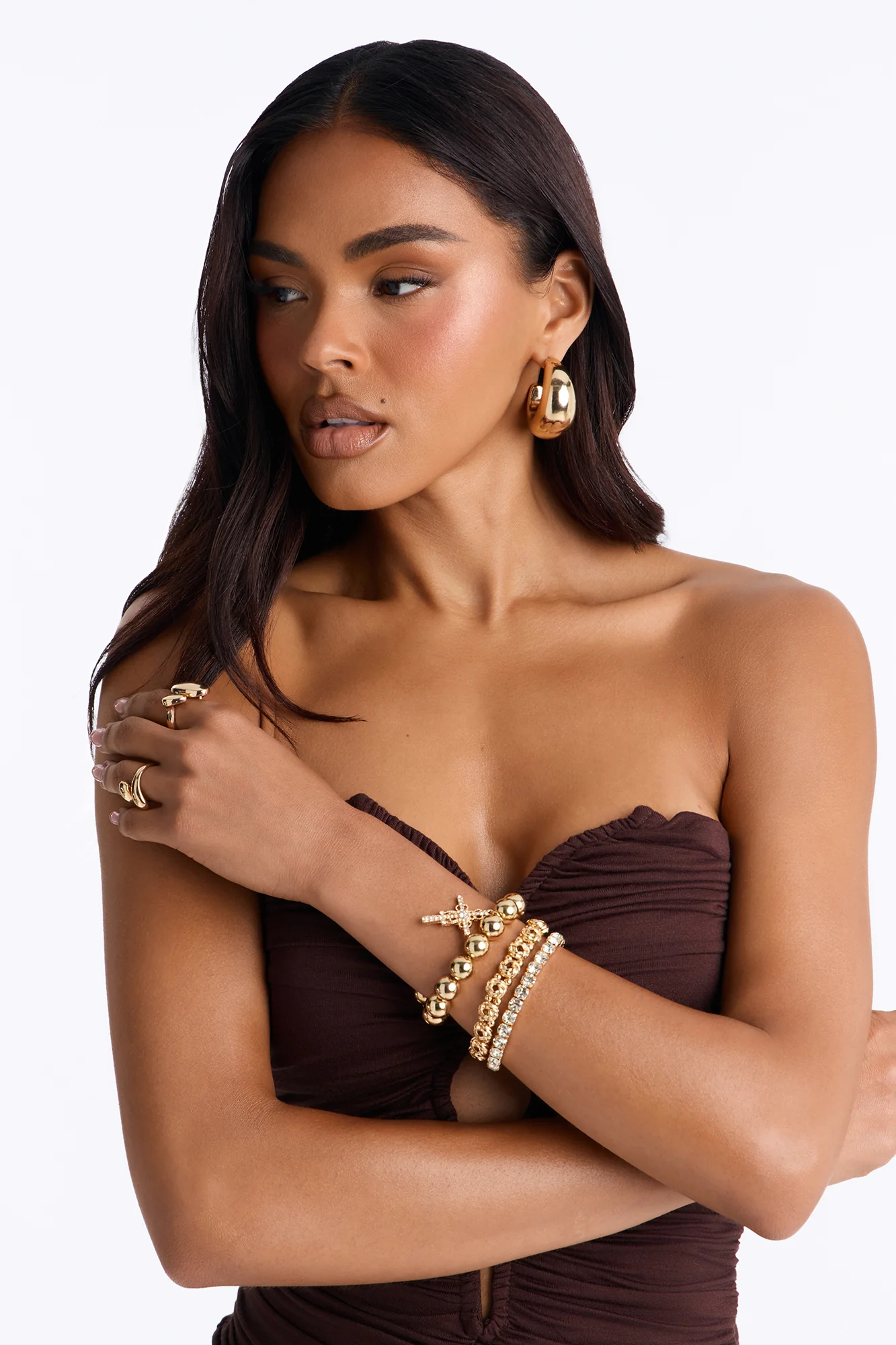 Rise Above 3 Piece Bracelet Set - Gold - Image 3