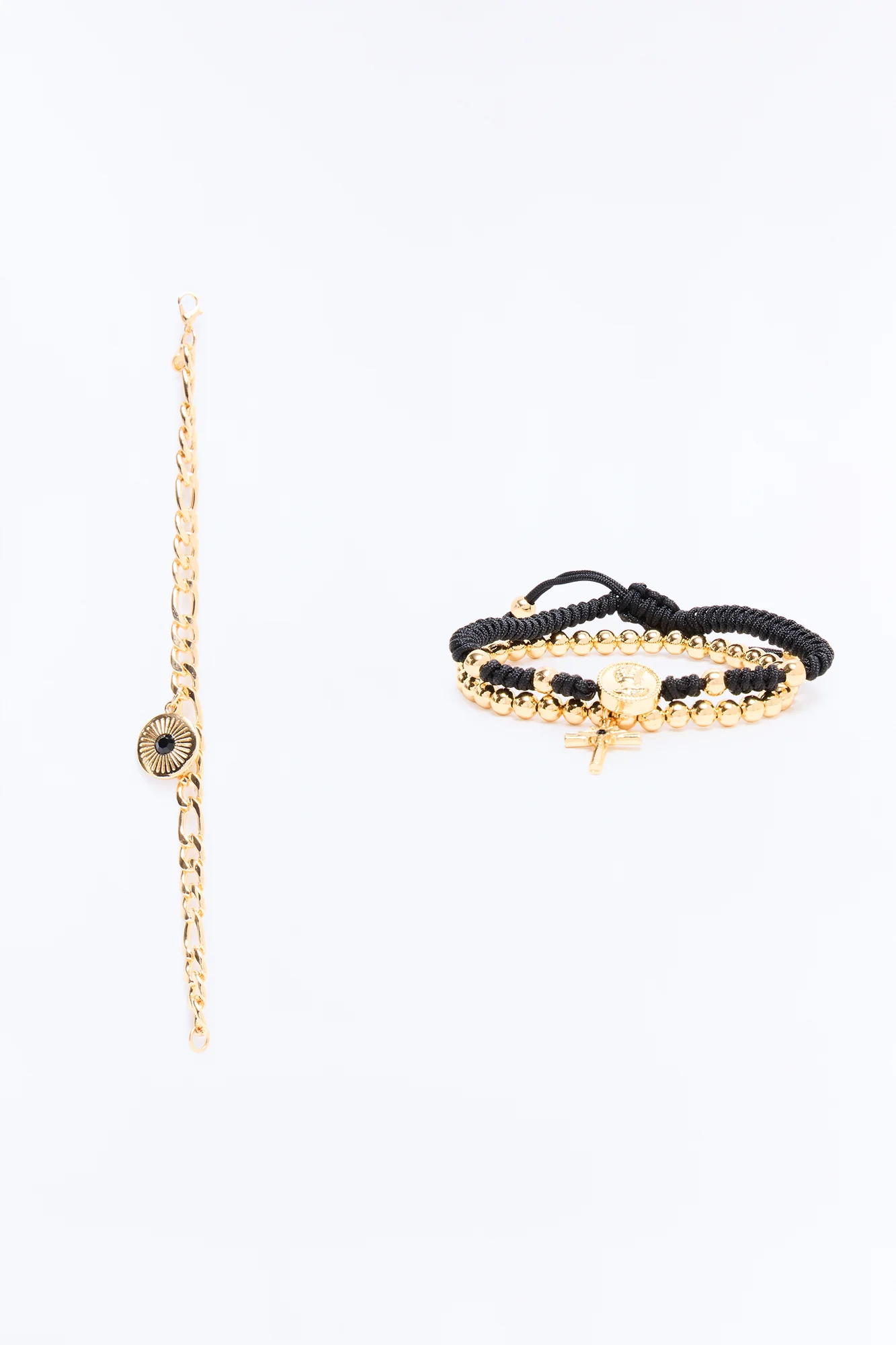Roman Cross Bracelet Set - Gold - Image 3