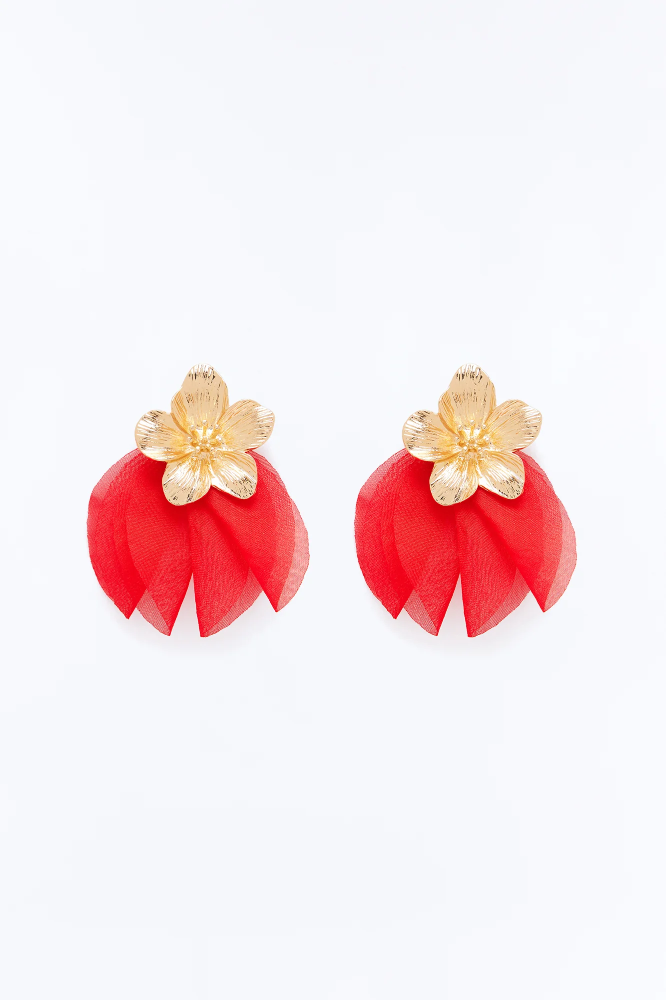 Romance Me Away Earrings - Gold/Red - Image 3