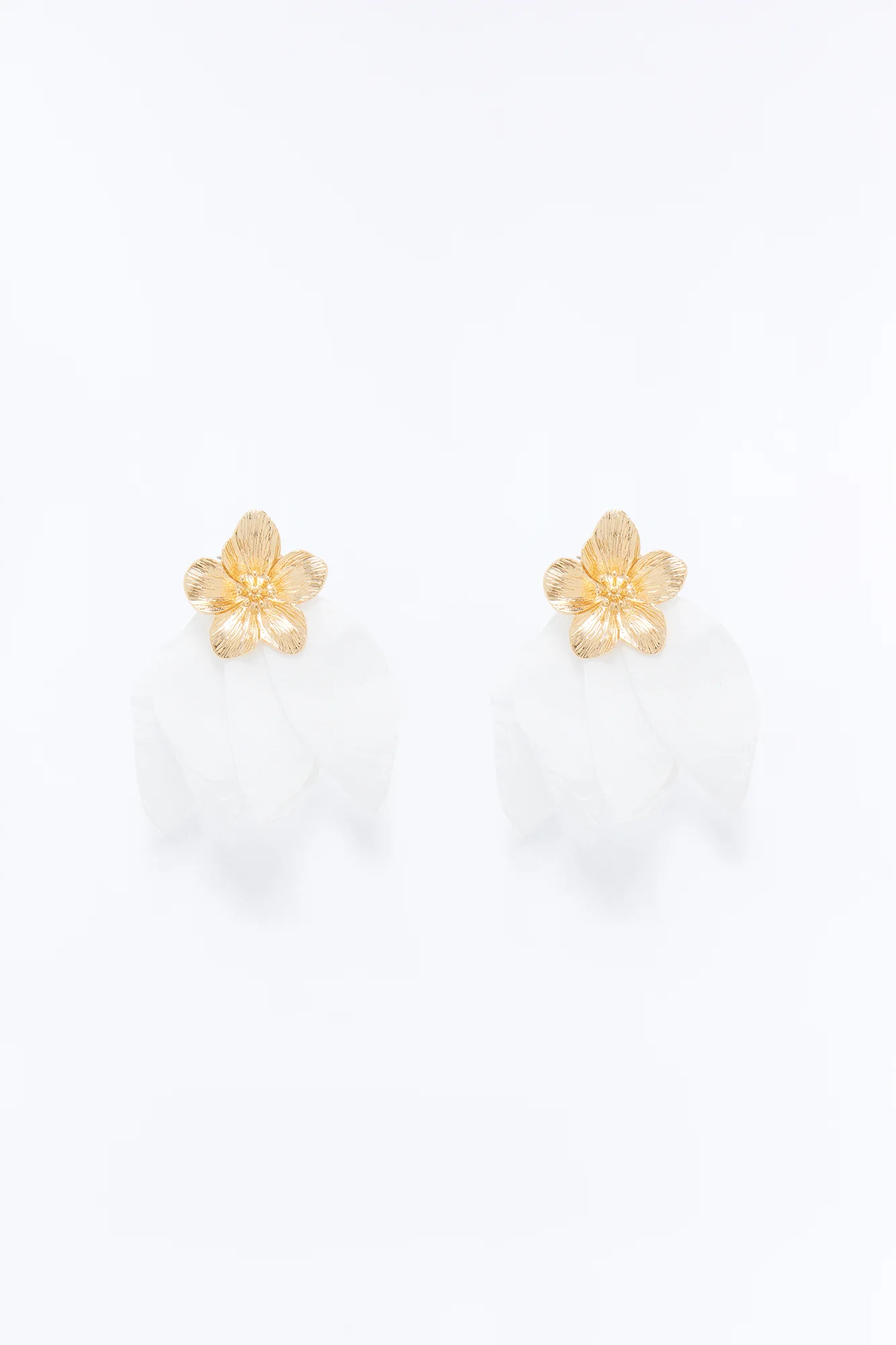 Romance Me Away Earrings - White/Gold - Image 3