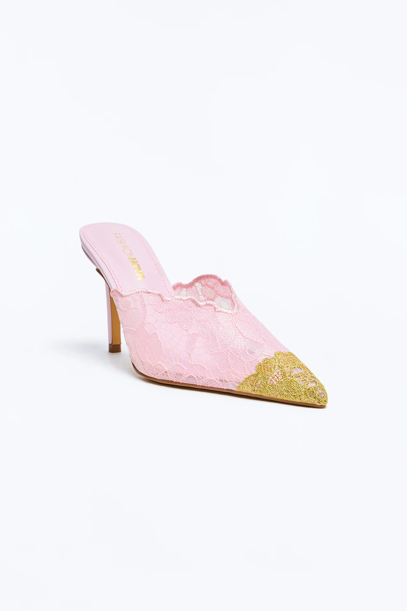 Romantic Weekend Lace Stiletto Pumps - Pink - Image 4