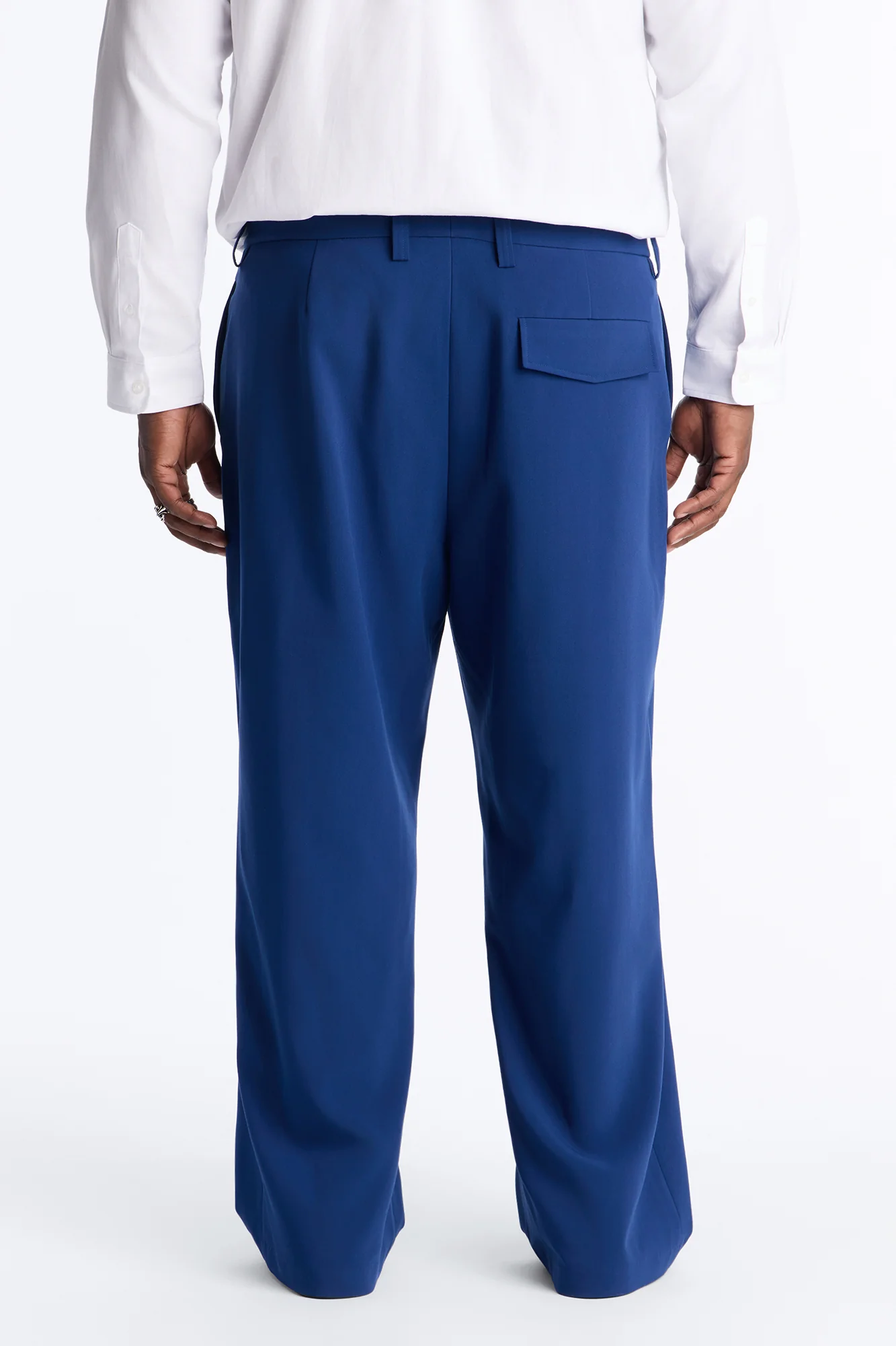 Ronan High Waisted Pleated Trousers - Navy - Image 8