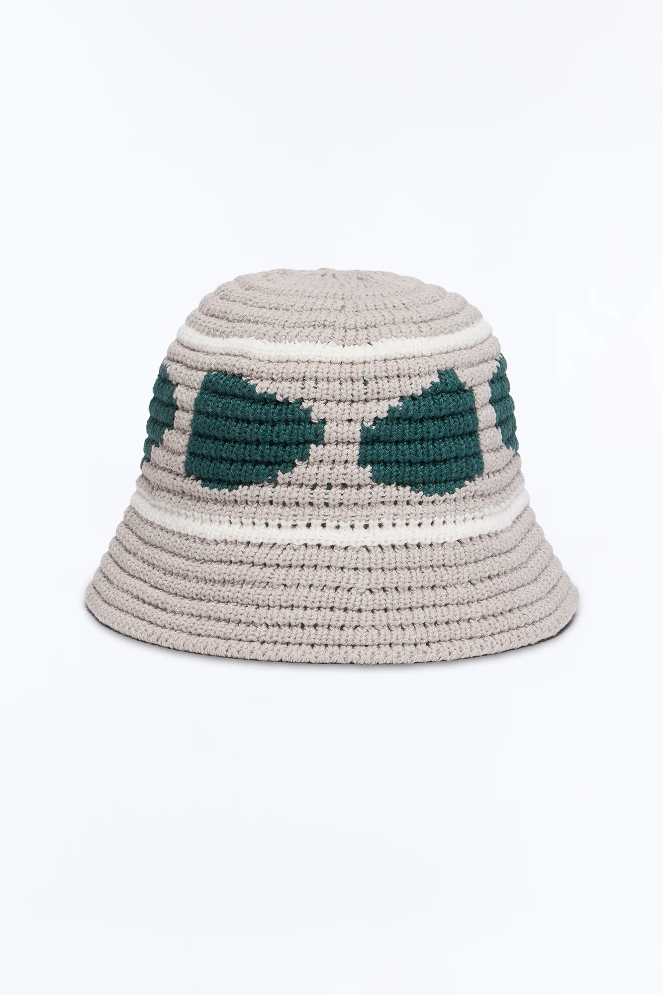 Round The Loop Crochet Bucket Hat - Beige - Image 3