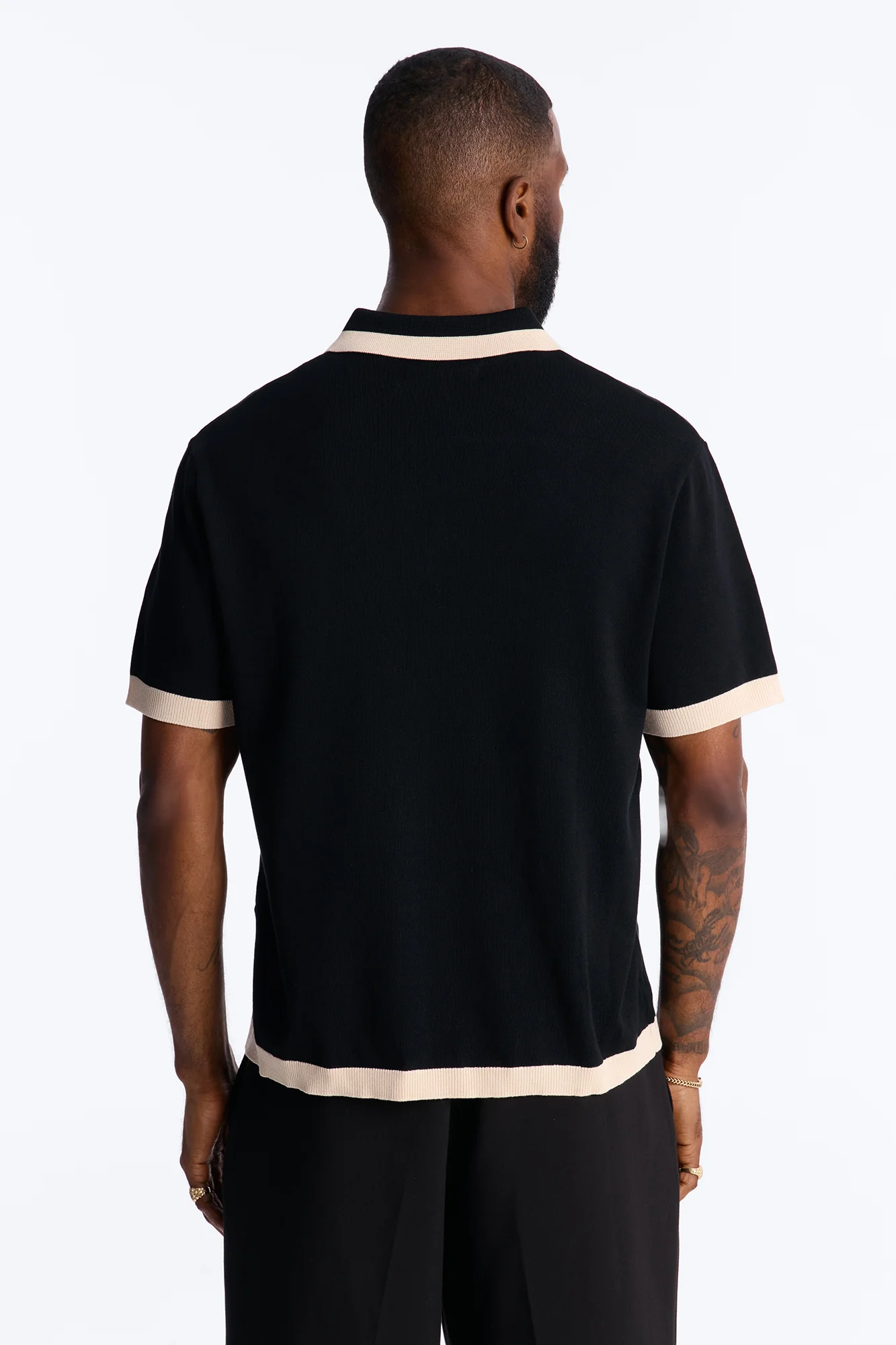 Rue Saint Johnny Collar Polo - Black - Image 4