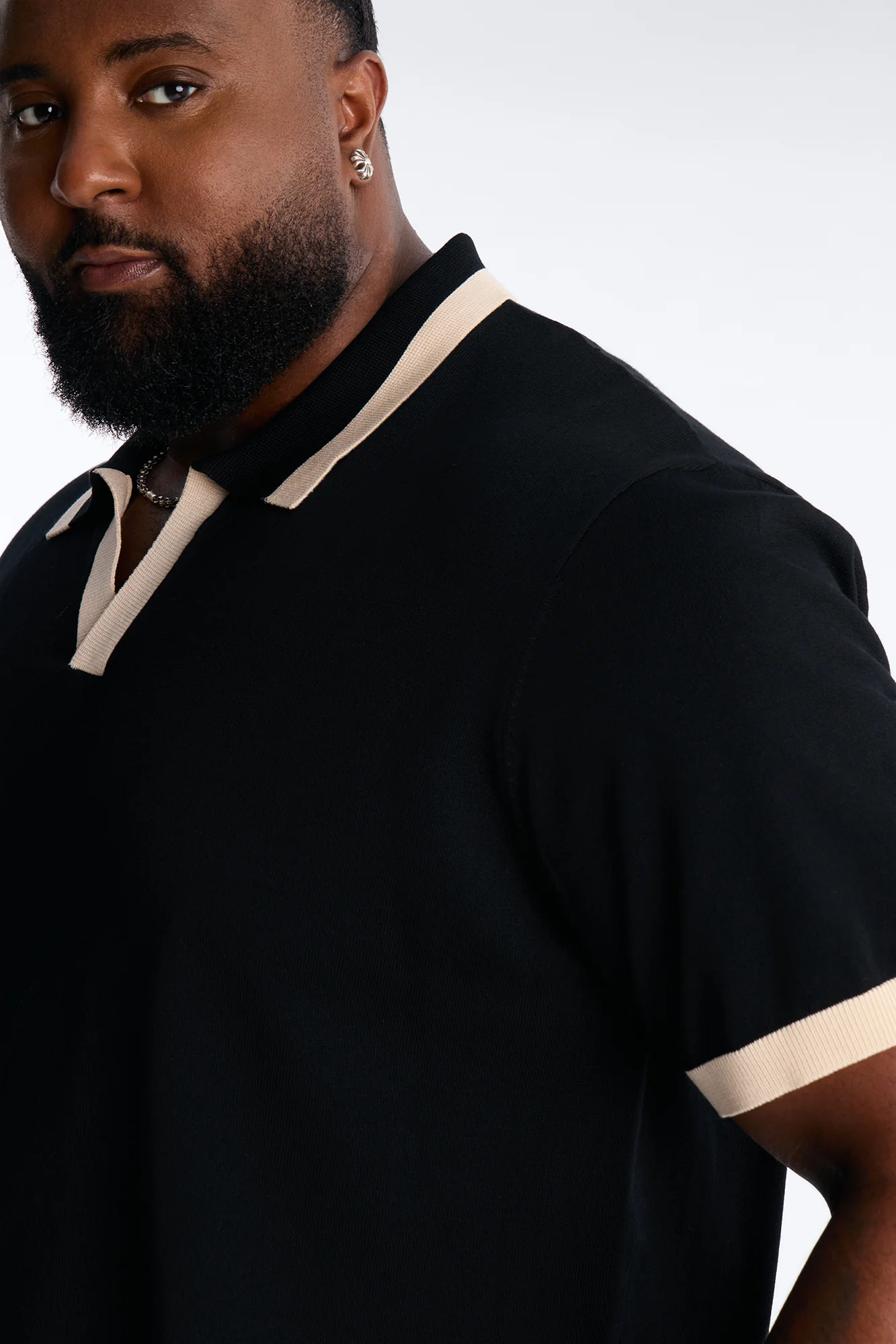 Rue Saint Johnny Collar Polo - Black - Image 7