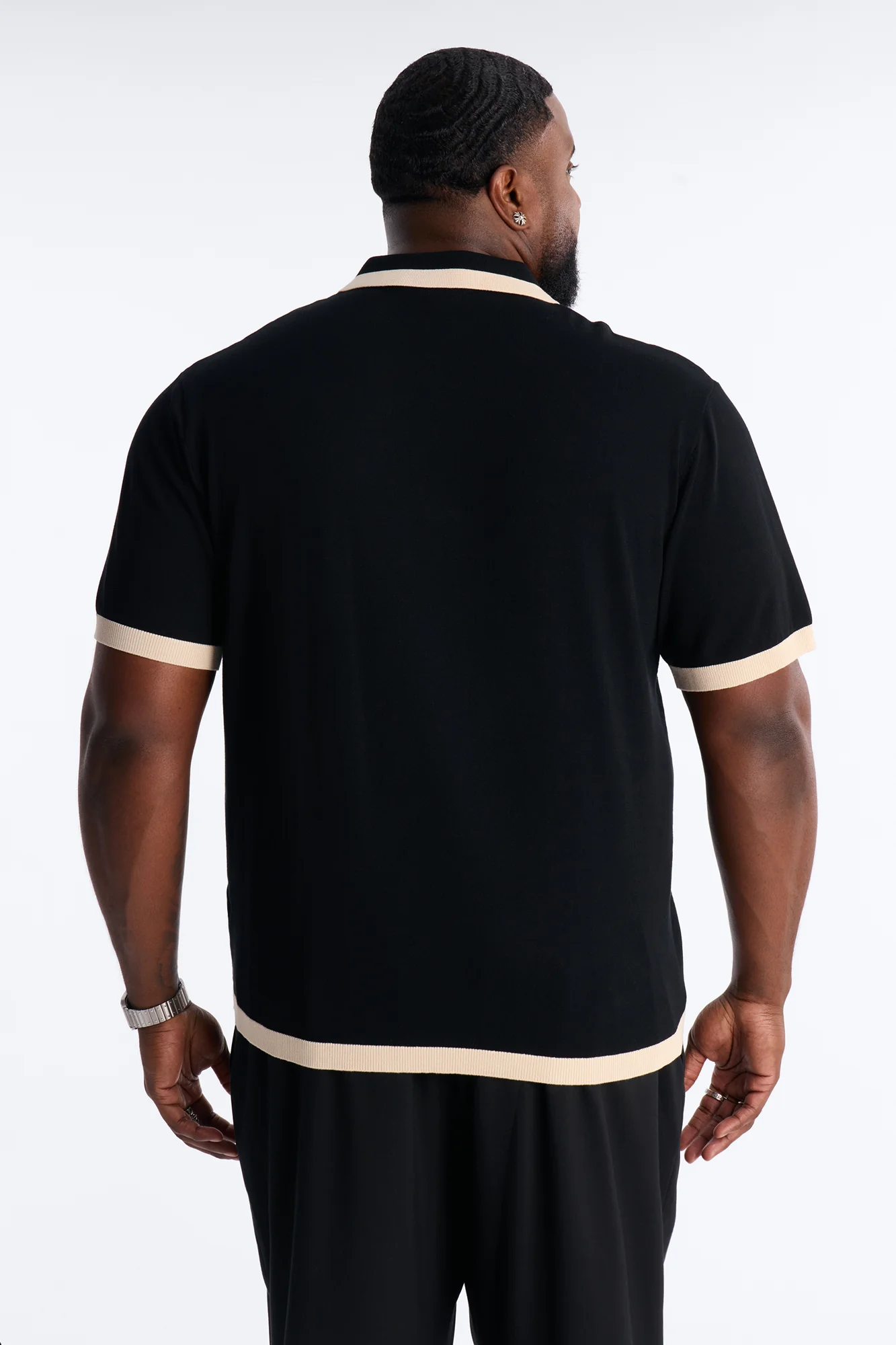 Rue Saint Johnny Collar Polo - Black - Image 8