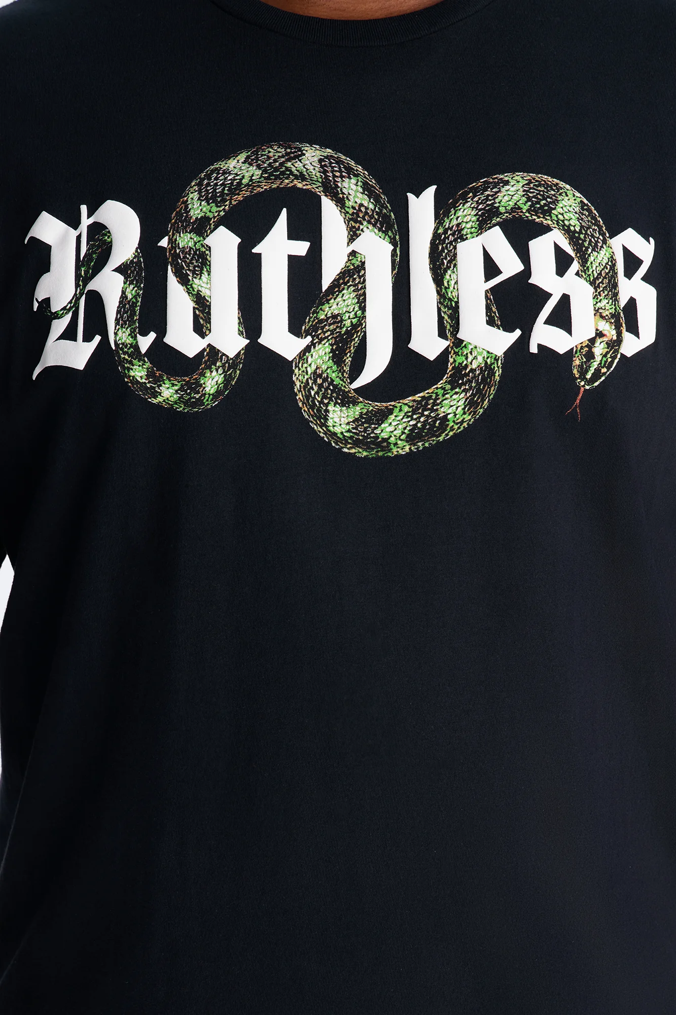 Ruthless Snake Oversized Short Sleeve Tee - Black - Image 6