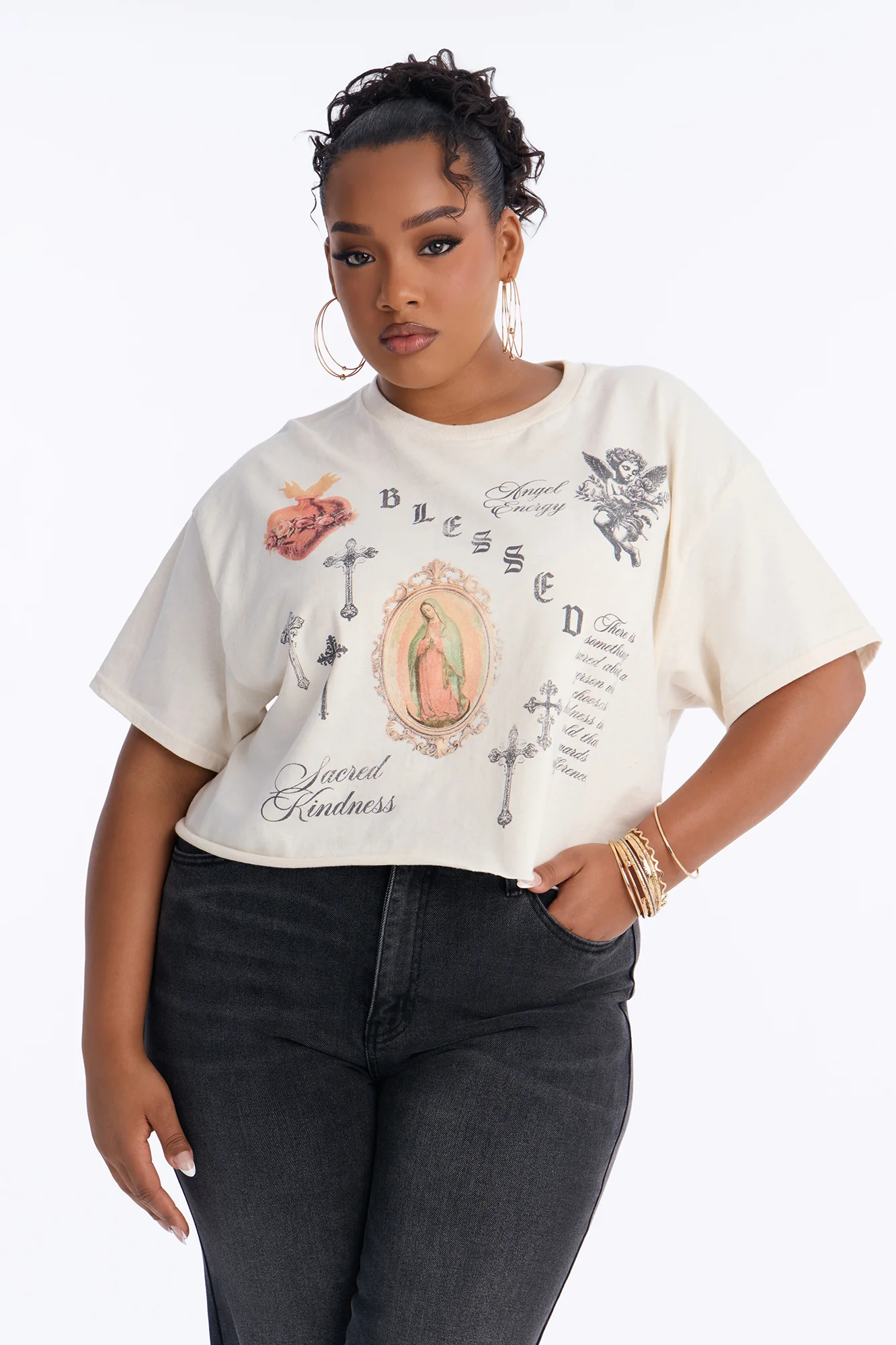 Sacred Blessings Tee - Off White - Image 5