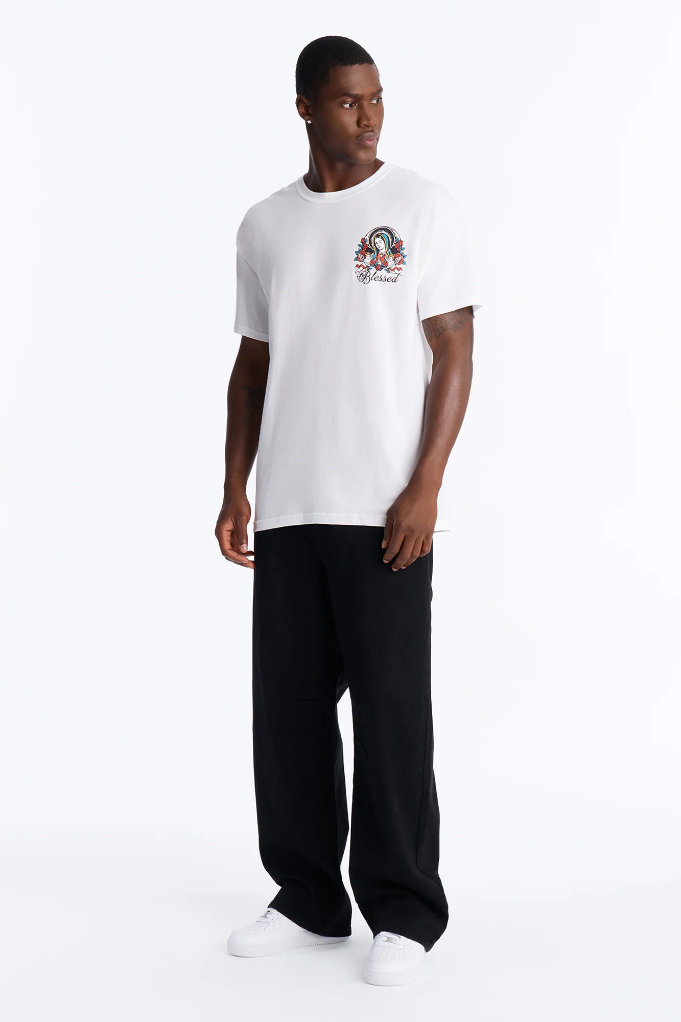 Sacred Streets Oversized Short Sleeve Tee - White