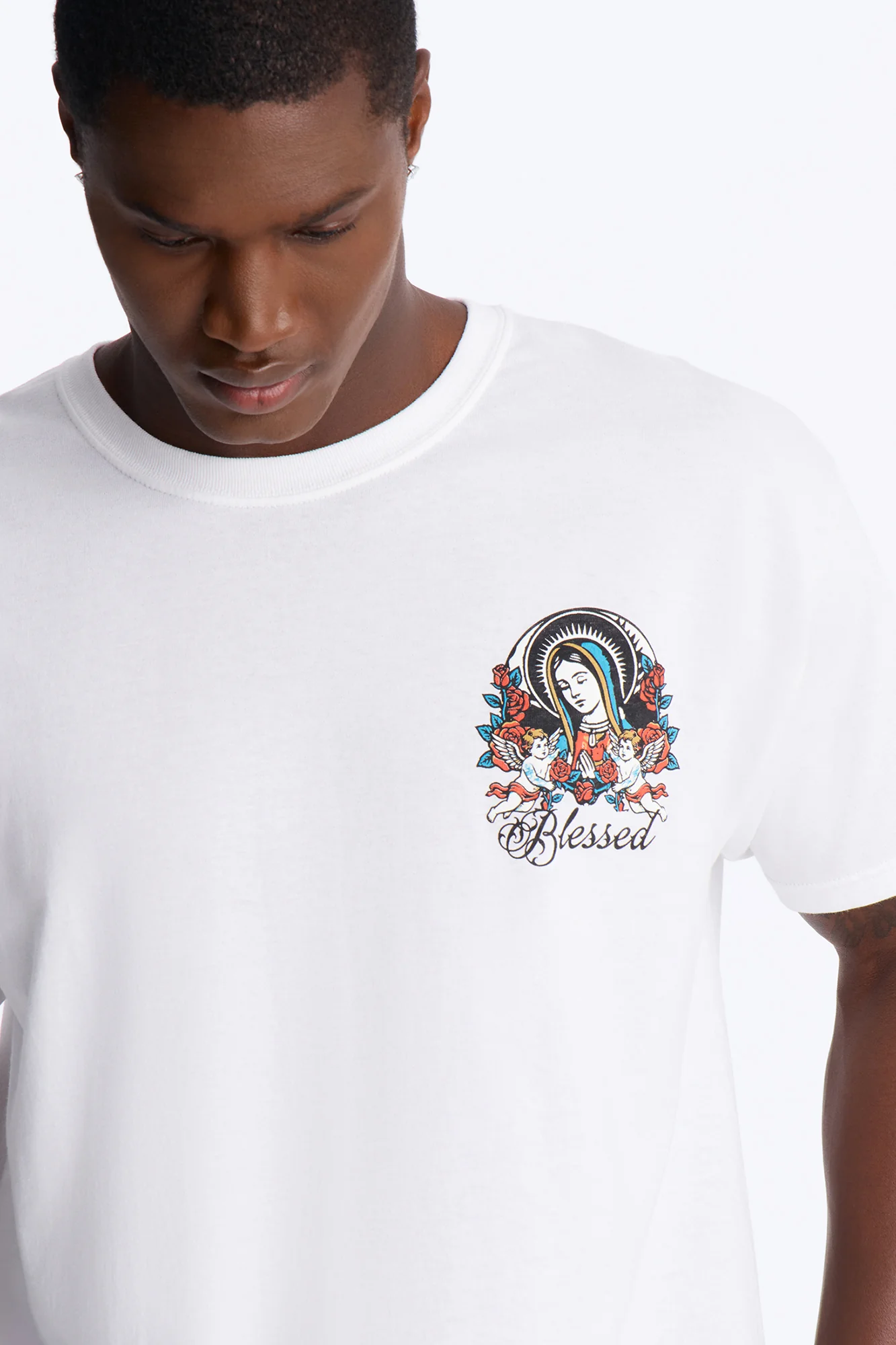 Sacred Streets Oversized Short Sleeve Tee - White - Image 3