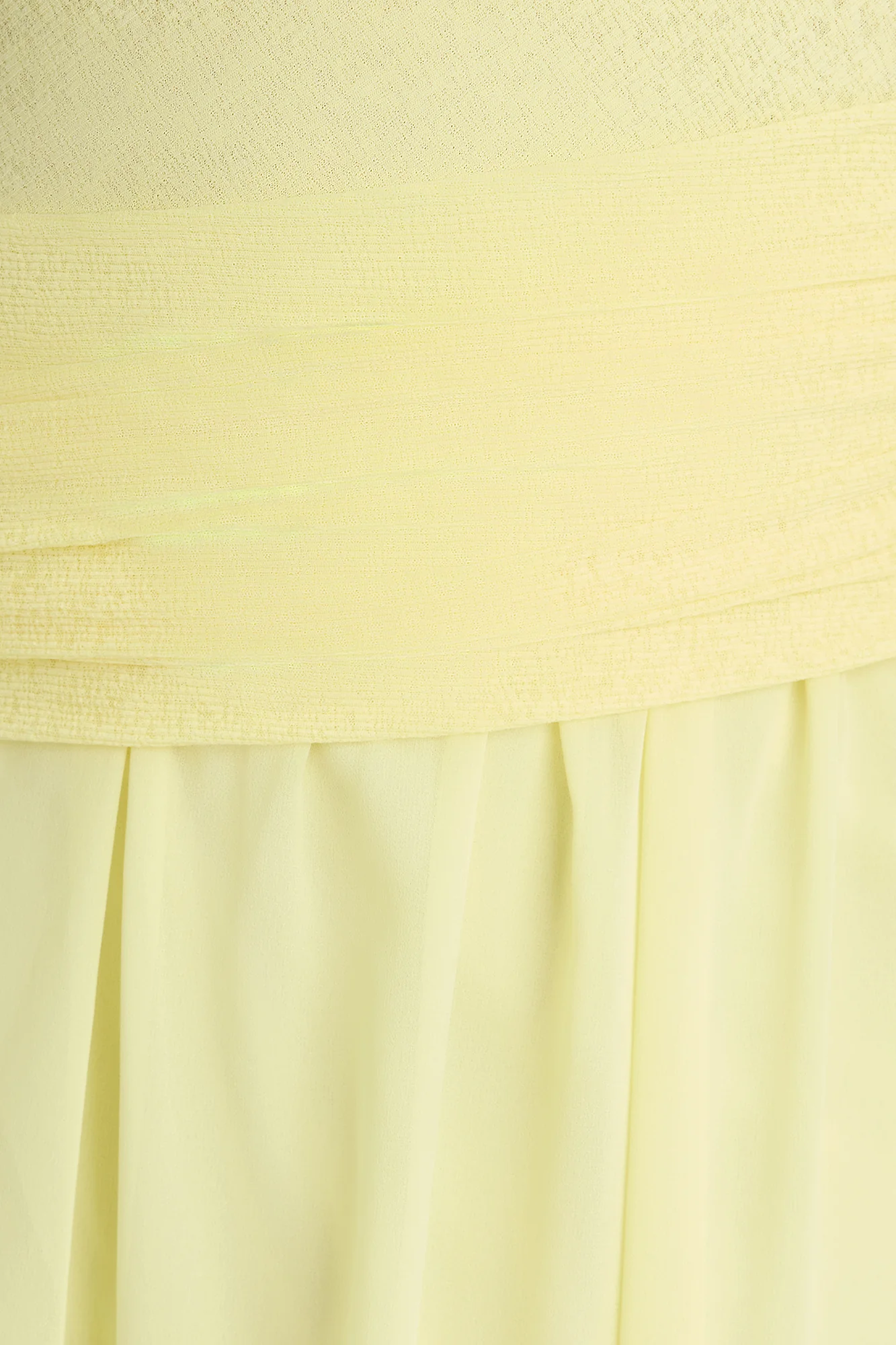 Sadie Ruched Chiffon Maxi Dress - Yellow - Image 7