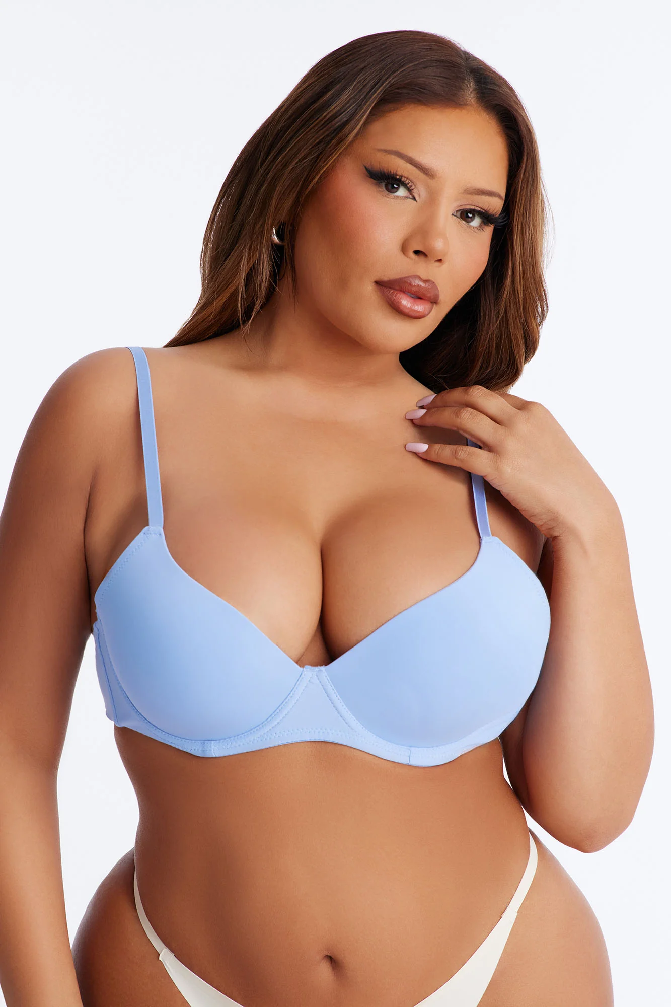 Safe Haven Molded Cup T-Shirt Bra - Periwinkle - Image 4
