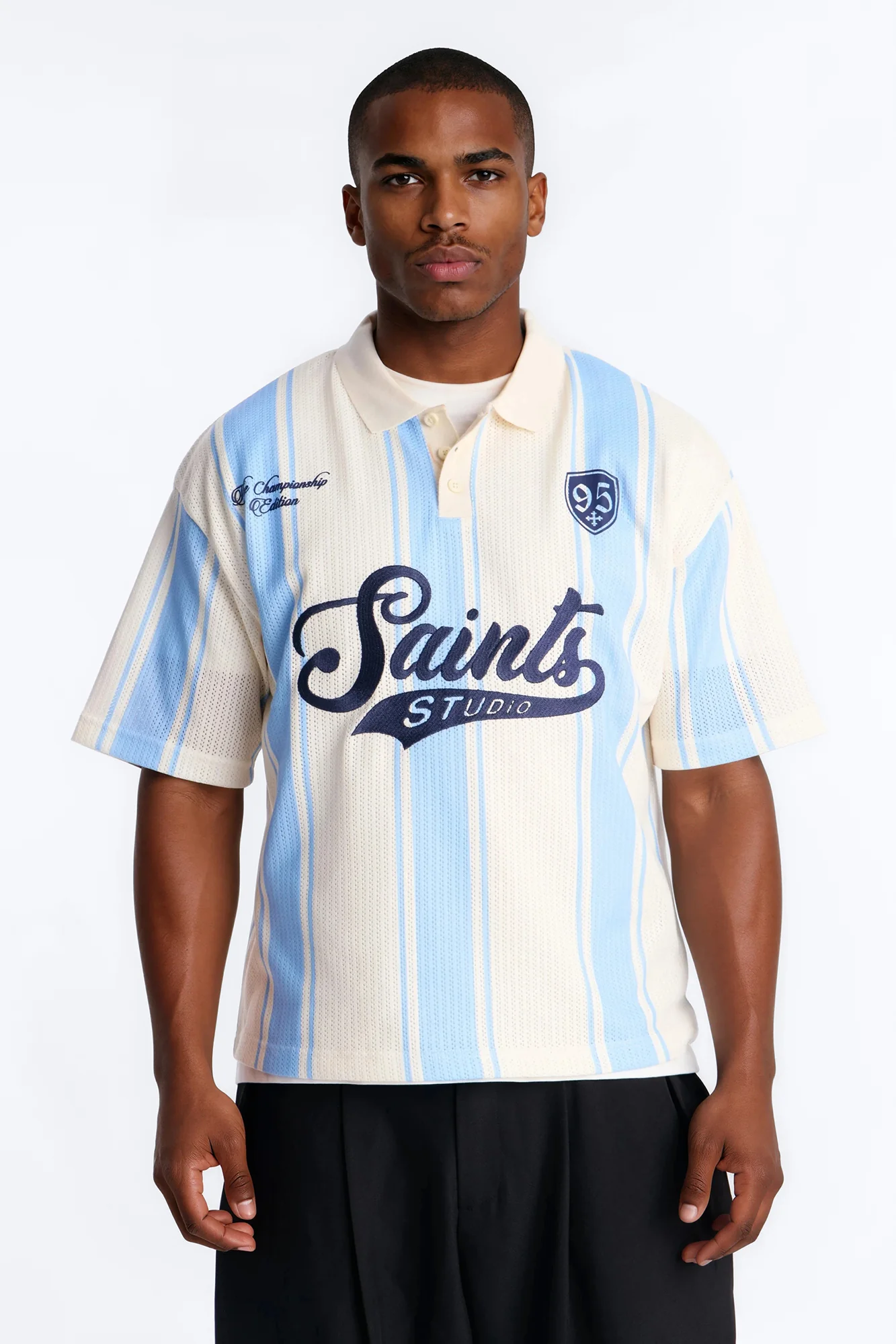 Saints 95 Short Sleeve Polo - Blue