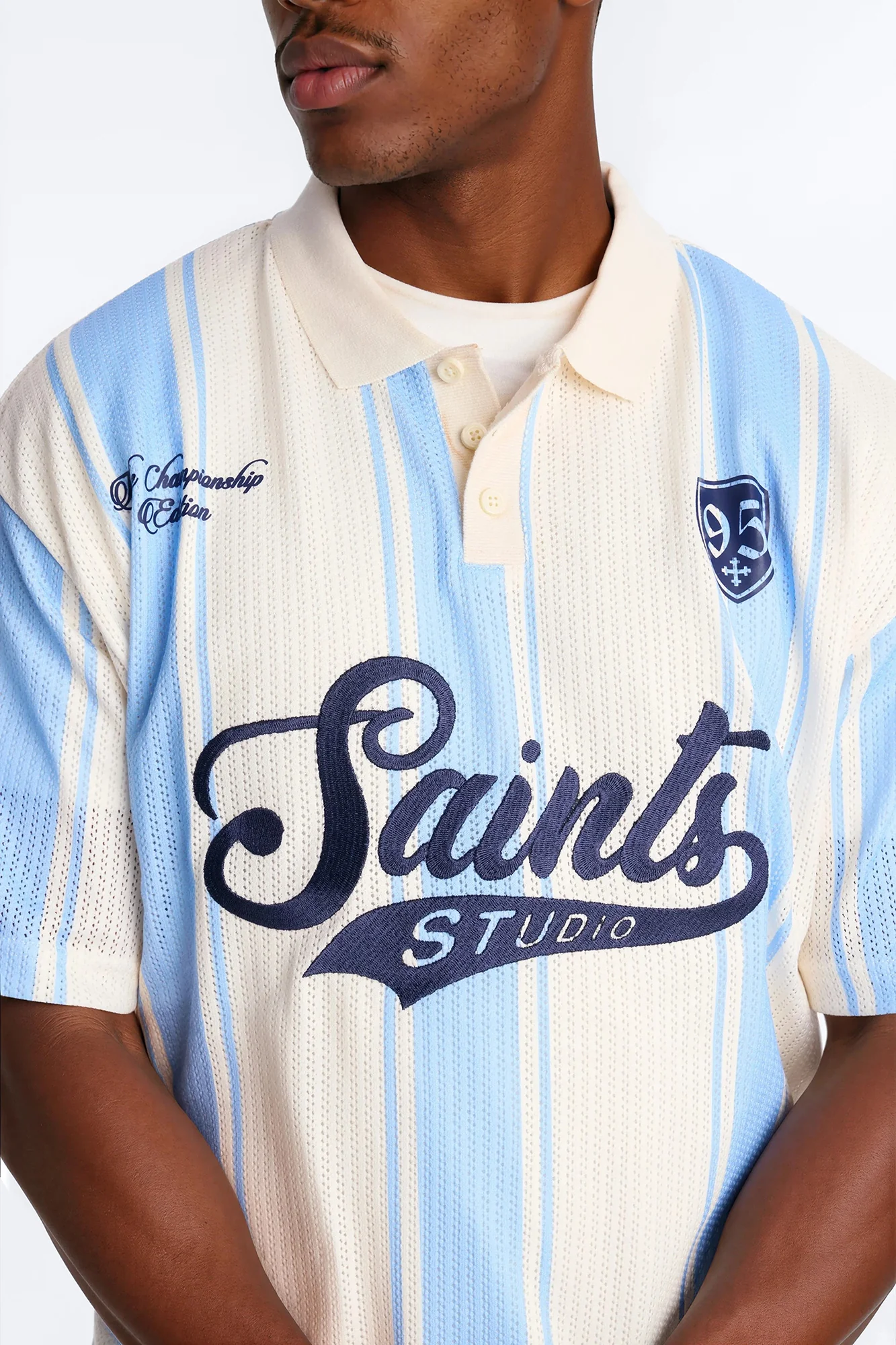 Saints 95 Short Sleeve Polo - Blue - Image 3