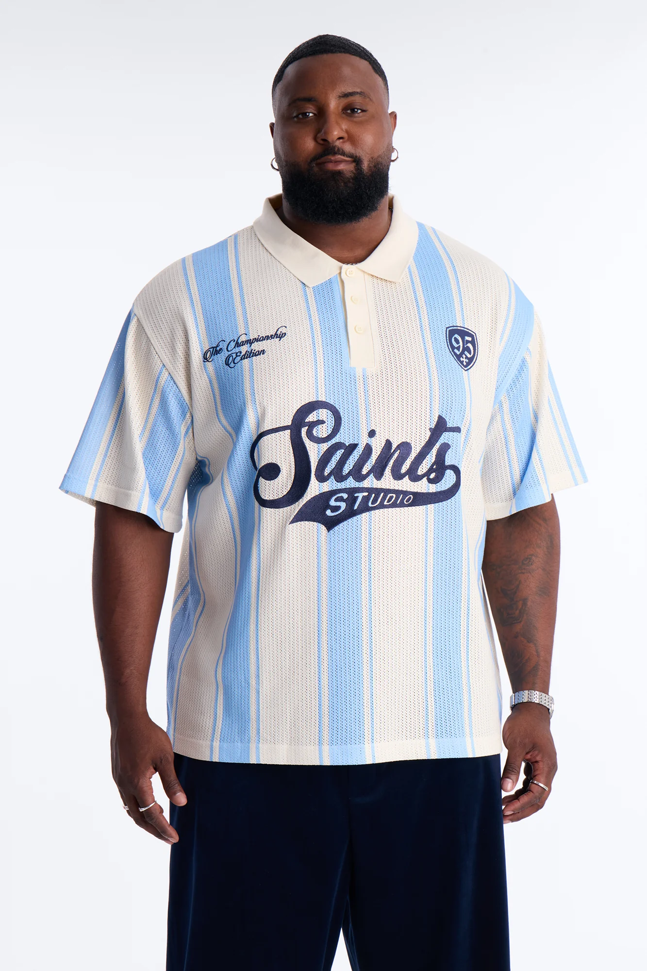 Saints 95 Short Sleeve Polo - Blue - Image 5