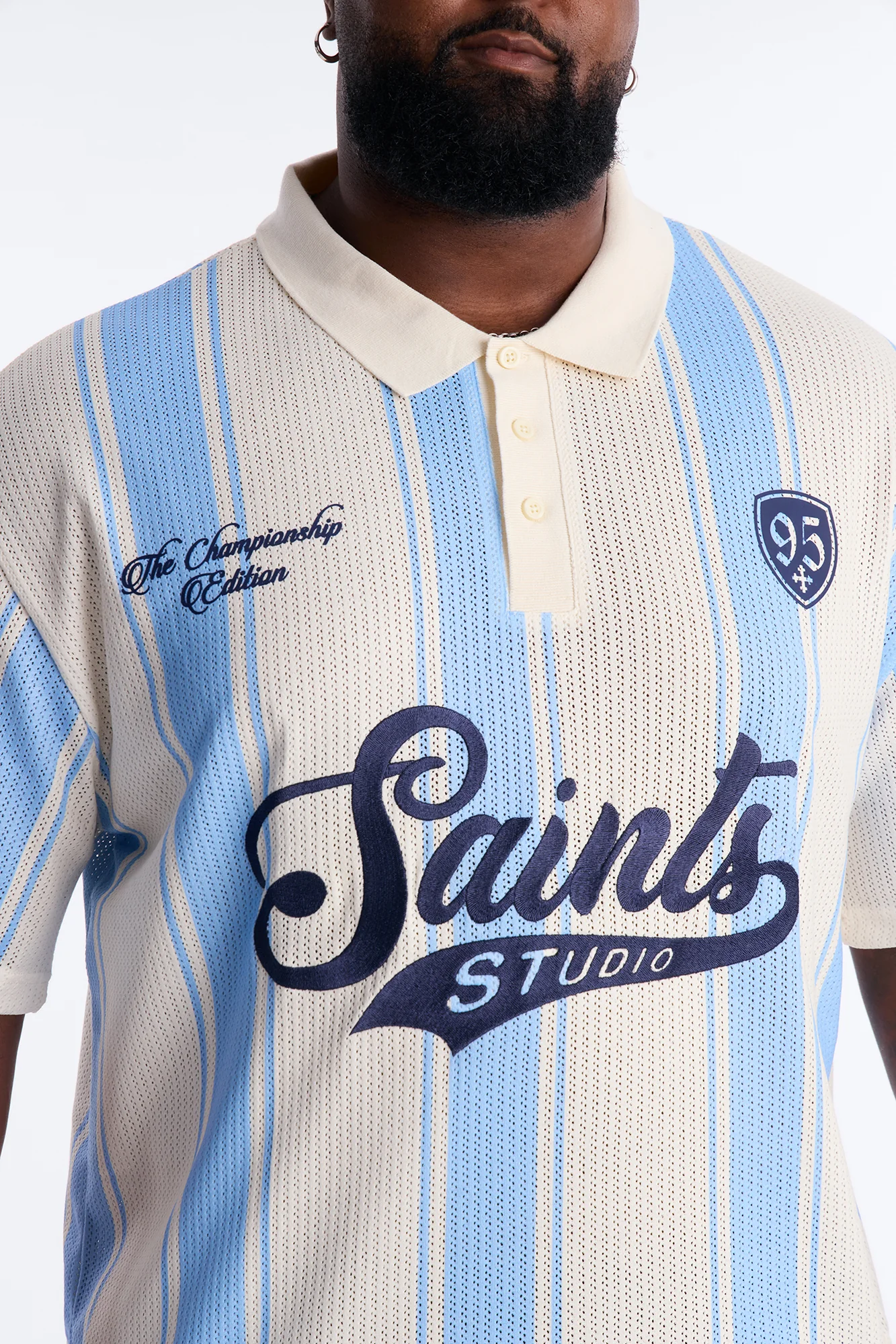 Saints 95 Short Sleeve Polo - Blue - Image 7