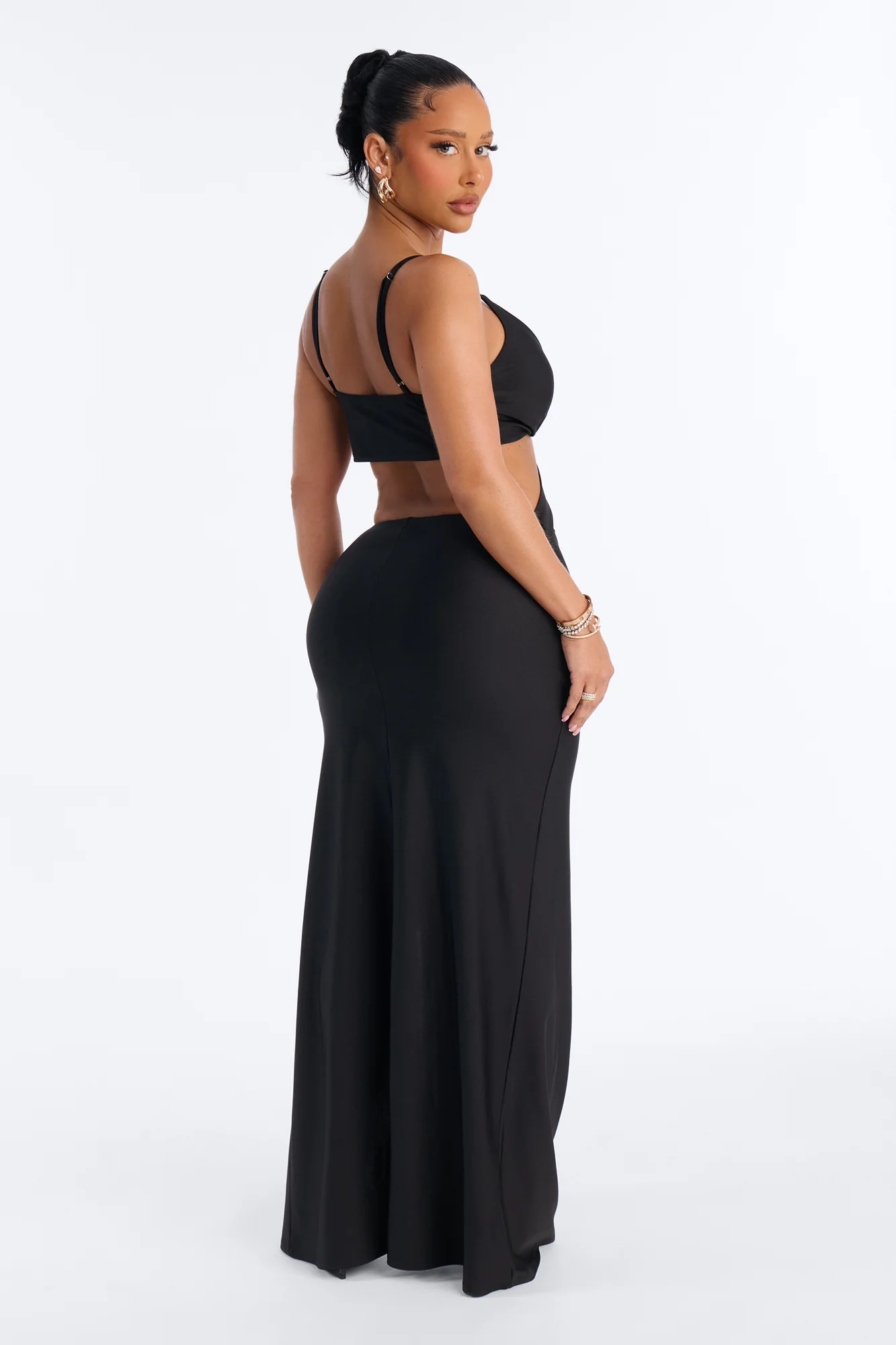 Salem Cut Out Maxi Dress - Black - Image 4
