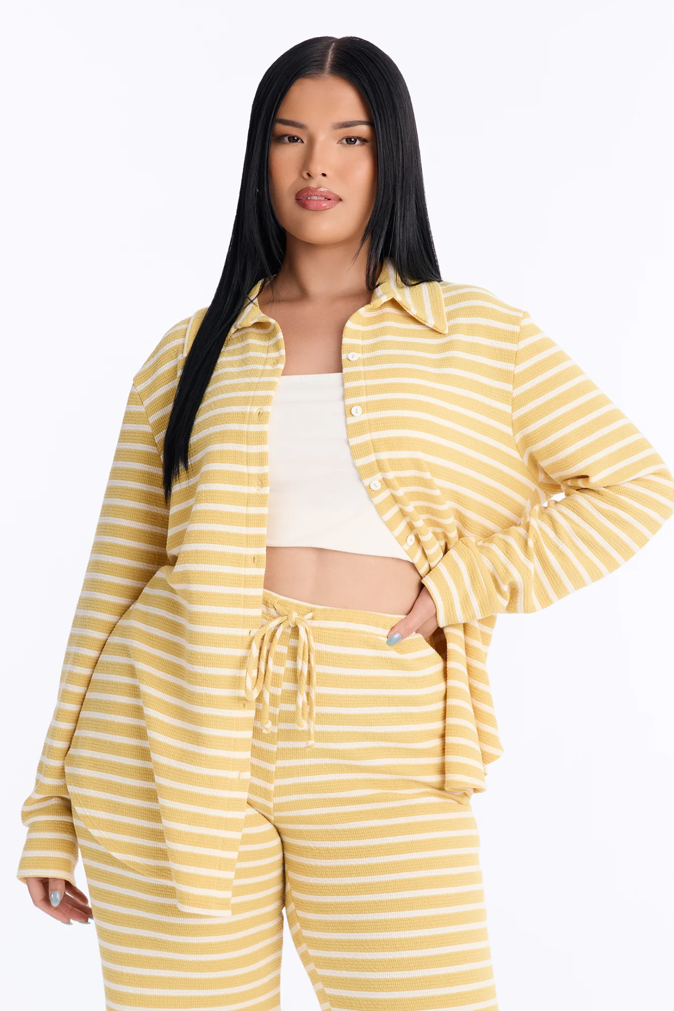 Sam Striped Pant Set - Yellow/combo - Image 6