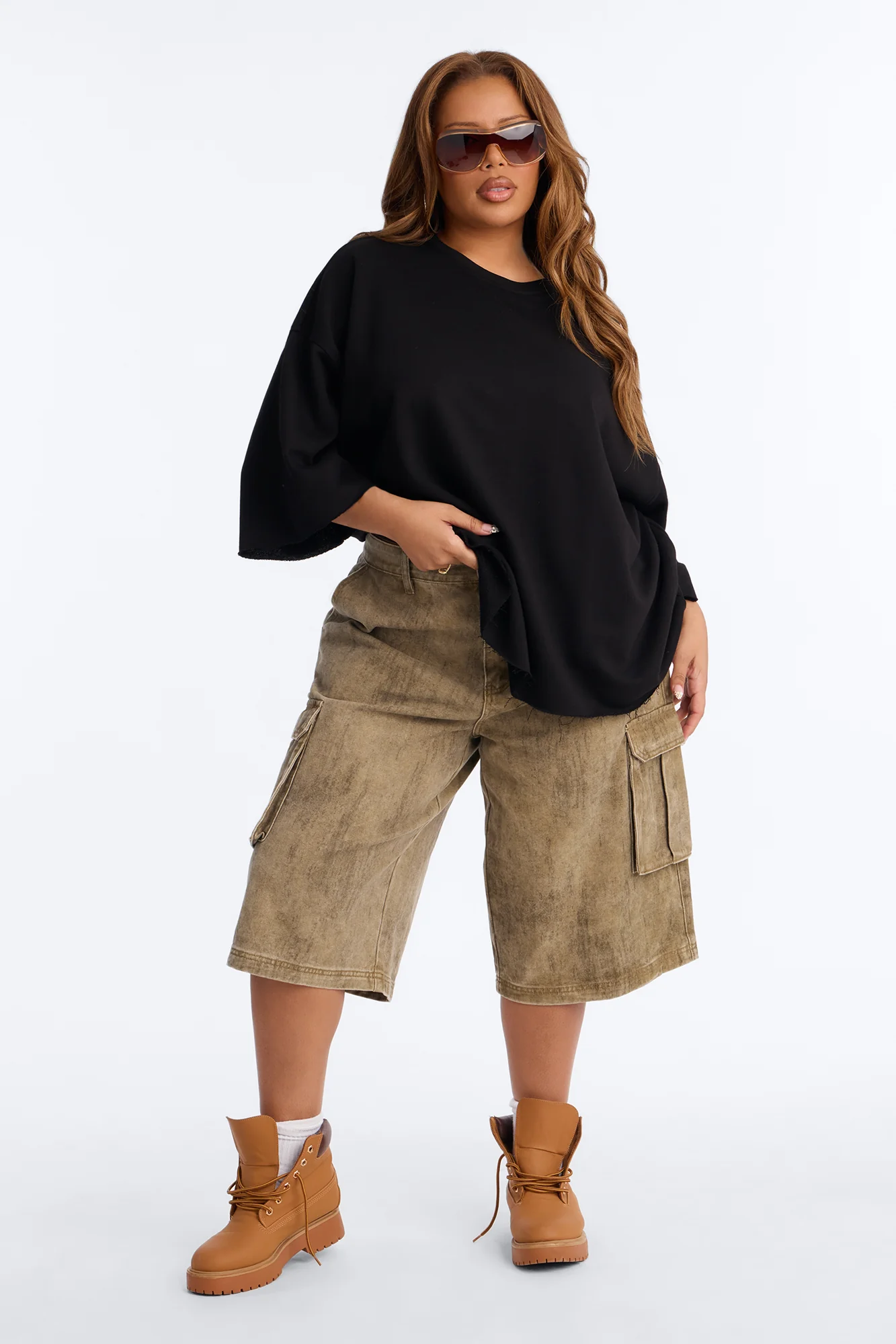 Sara Short Sleeve Oversized Top - Black - Image 4