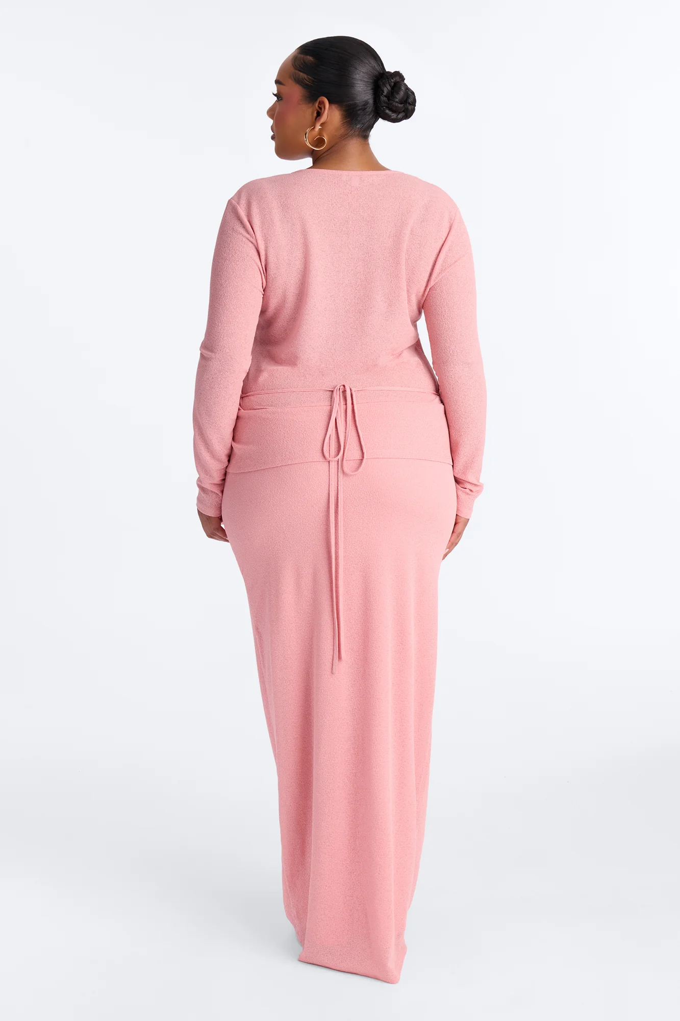 Sasha Button Up Maxi Dress - Pink - Image 8
