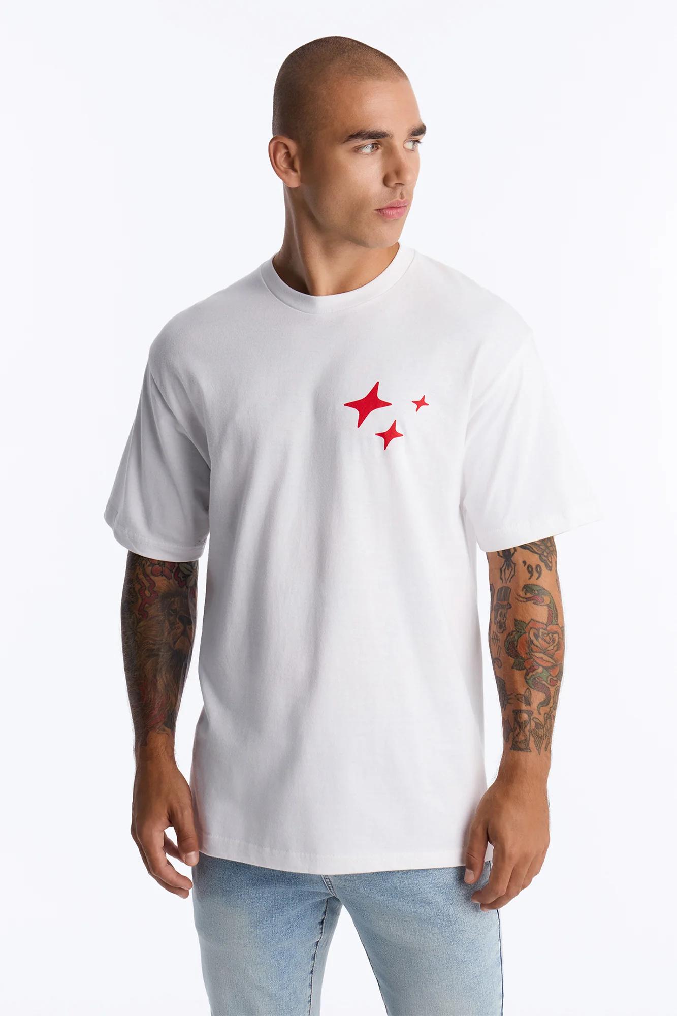 Savage Minds Oversized Short Sleeve Tee - White - Image 2