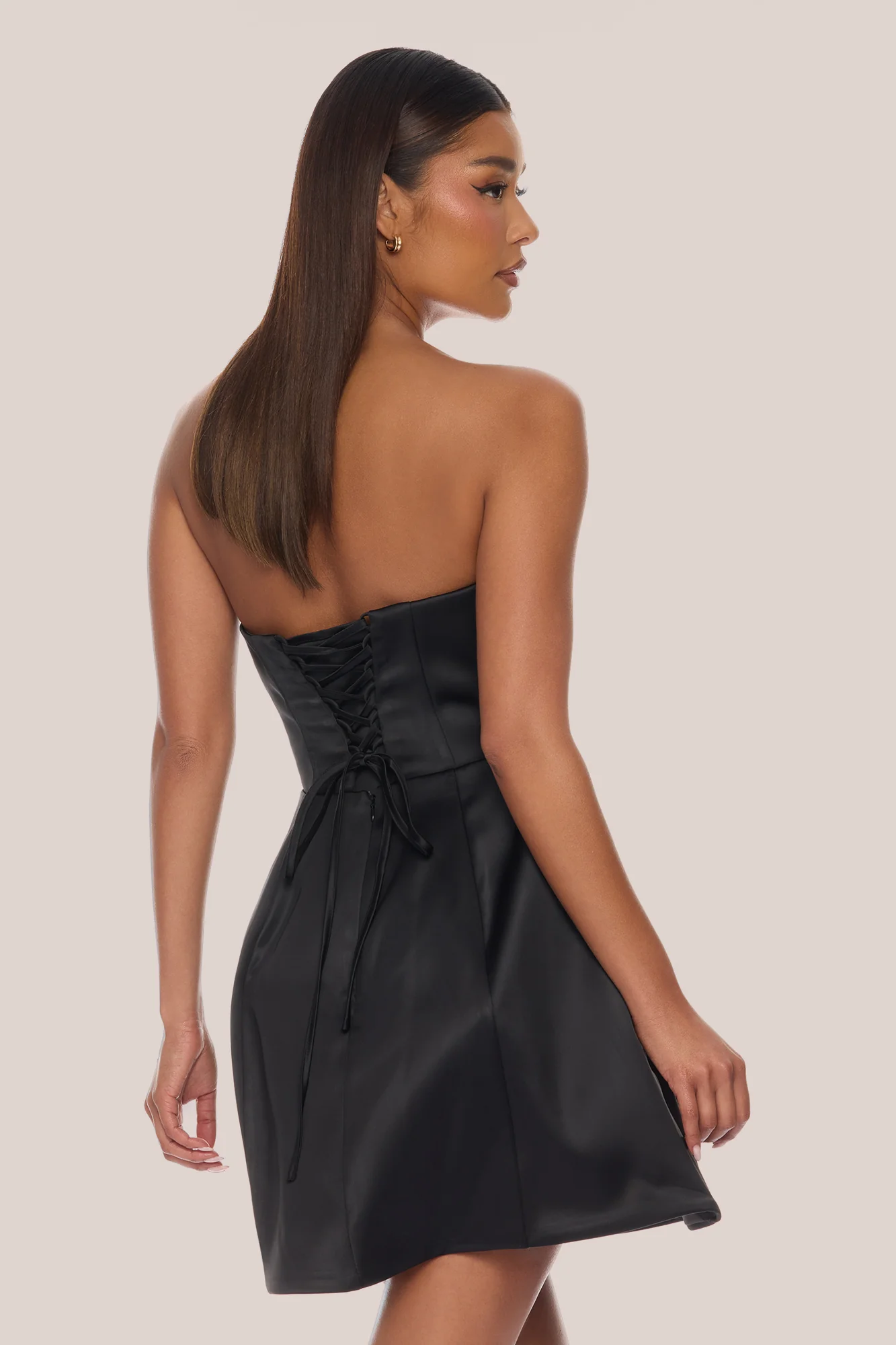 Saydee A Line Mini Dress - Black - Image 4