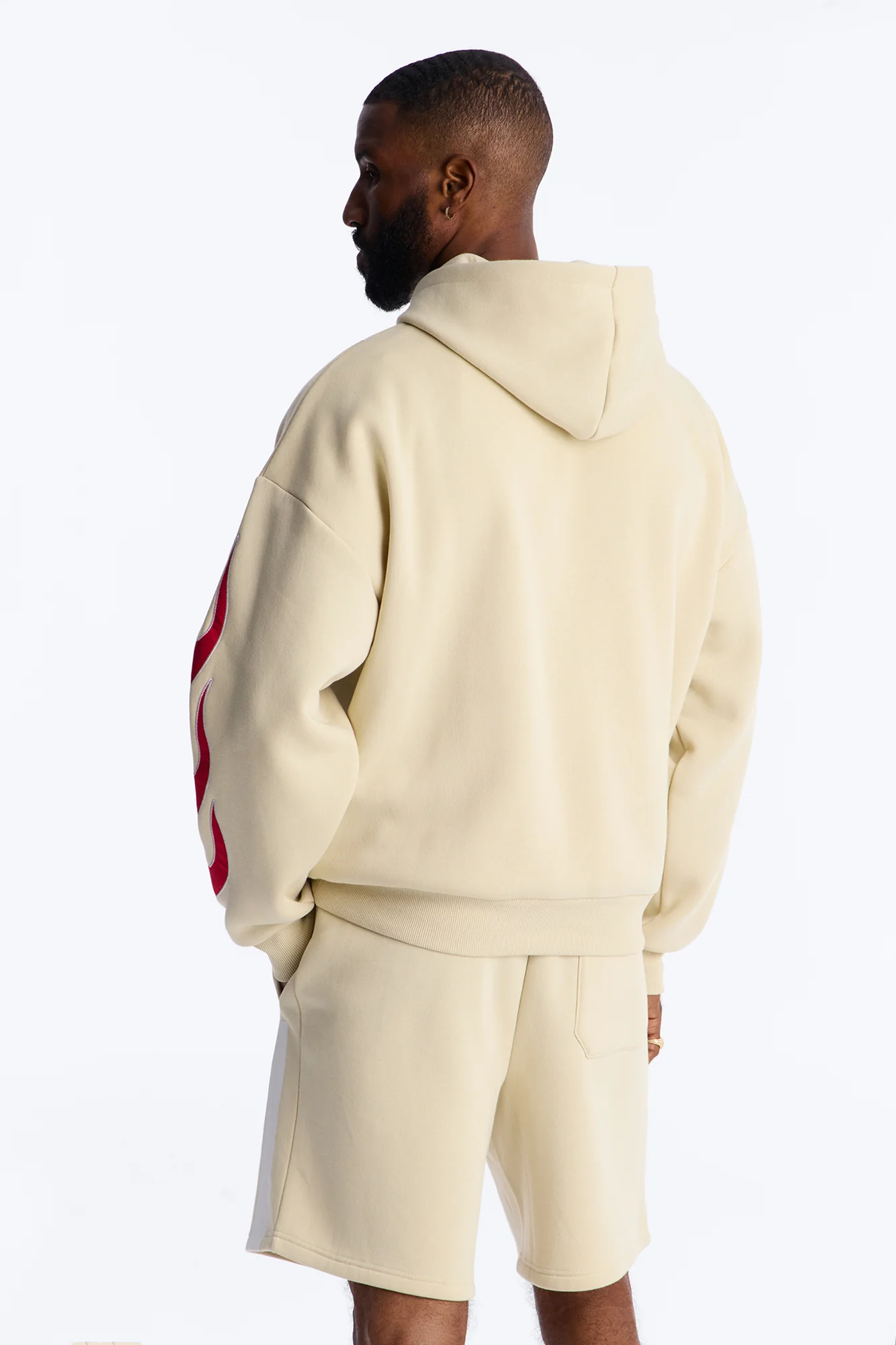 Scarface Embroidery Patch Hoodie - Khaki - Image 4
