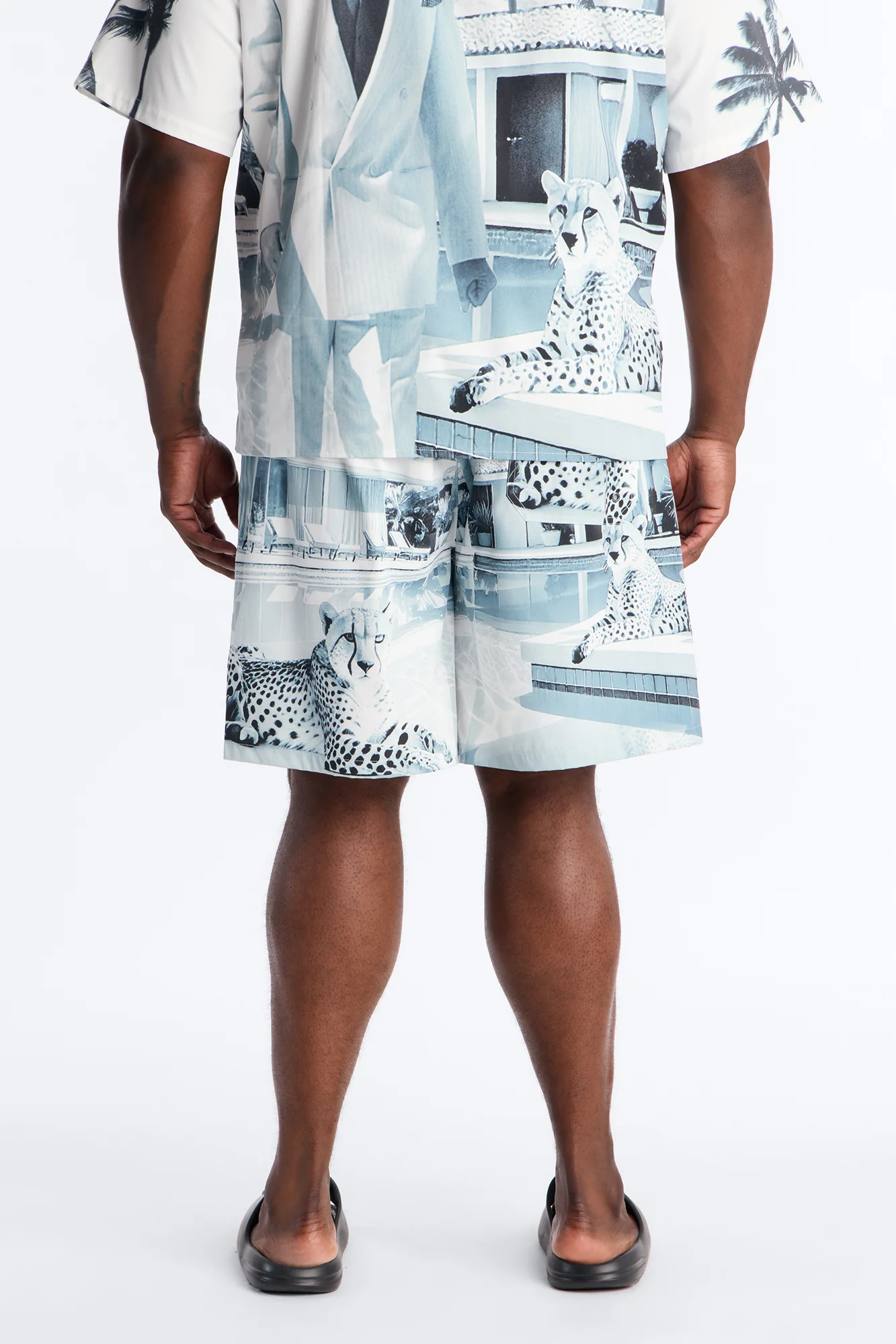 Scarface Poolside Photoreal Swim Trunk 7″ - White/Black - Image 8