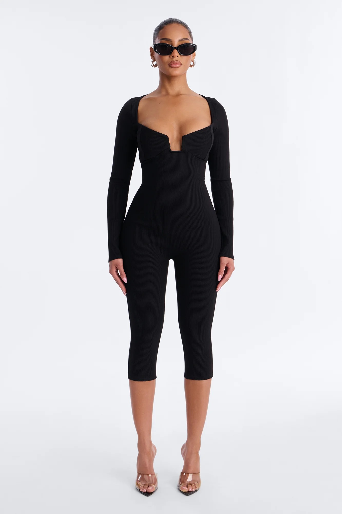 Scarlett Snatched Capri Jumpsuit - Black