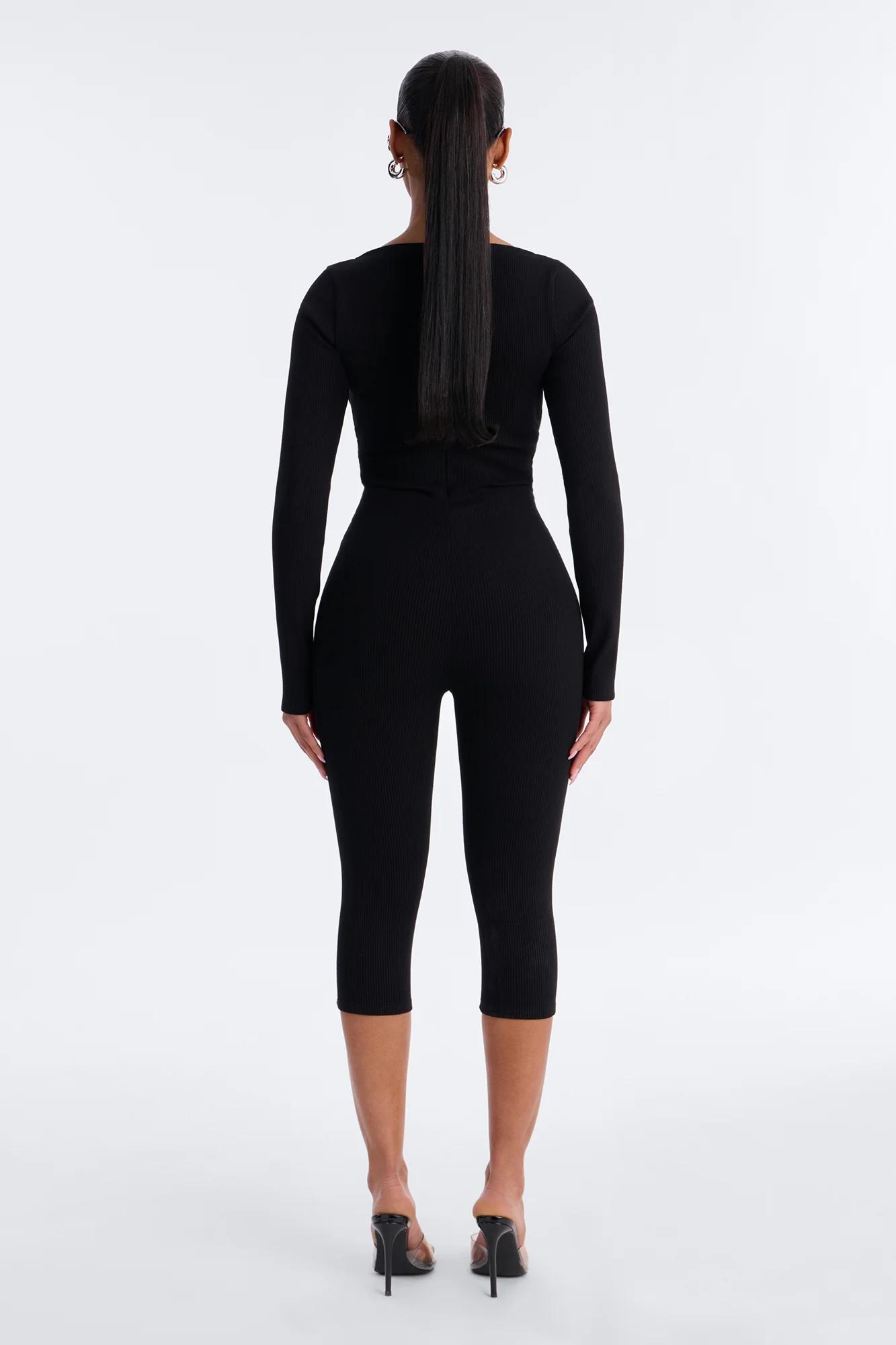 Scarlett Snatched Capri Jumpsuit - Black - Image 4