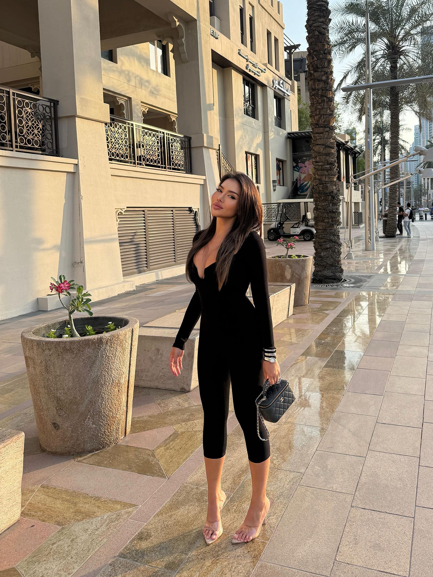 Scarlett Snatched Capri Jumpsuit - Black - Image 5