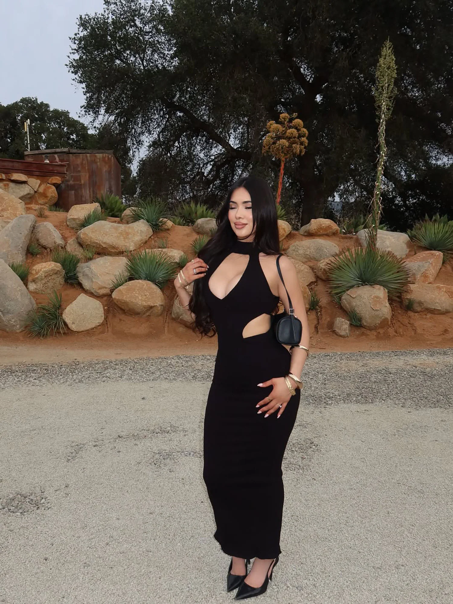 Scarlett Snatched Maxi Dress - Black - Image 5