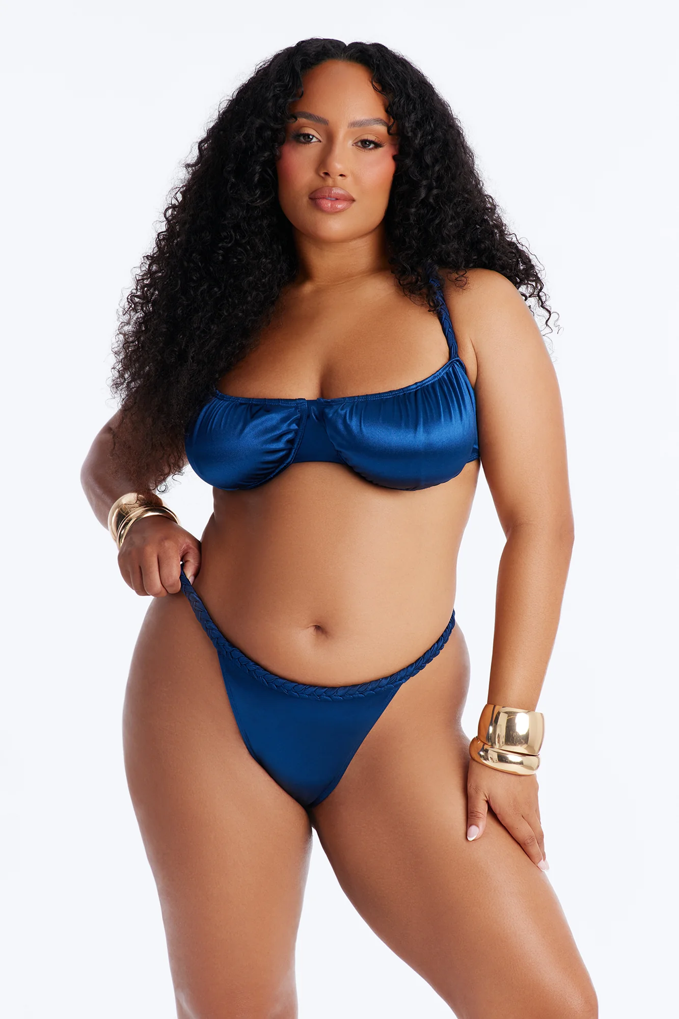 Scrunch Waves 2 Piece Bikini - Navy - Image 4