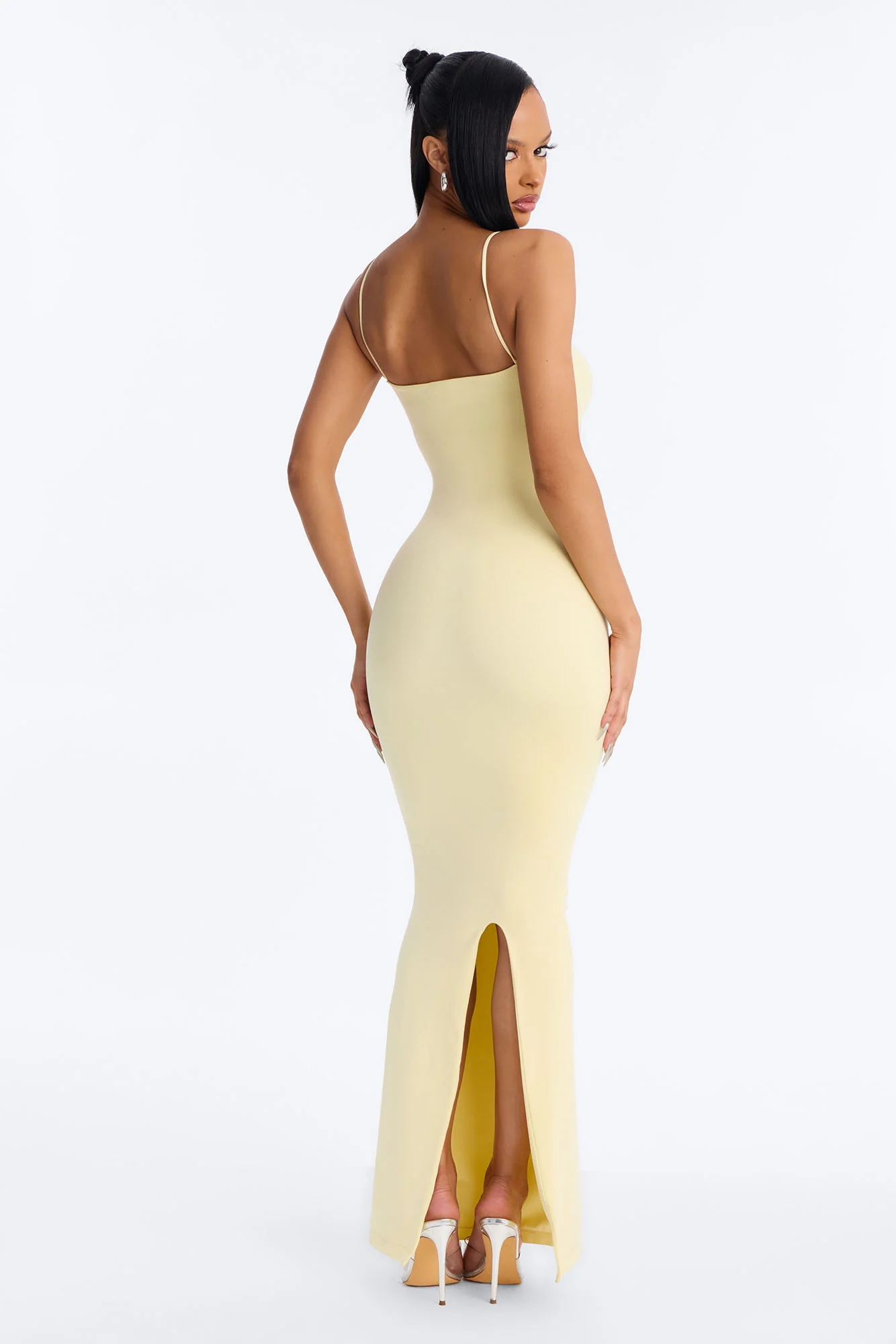 Seamless Smooth Double Lined Maxi Dress - Butter Yellow - Image 3
