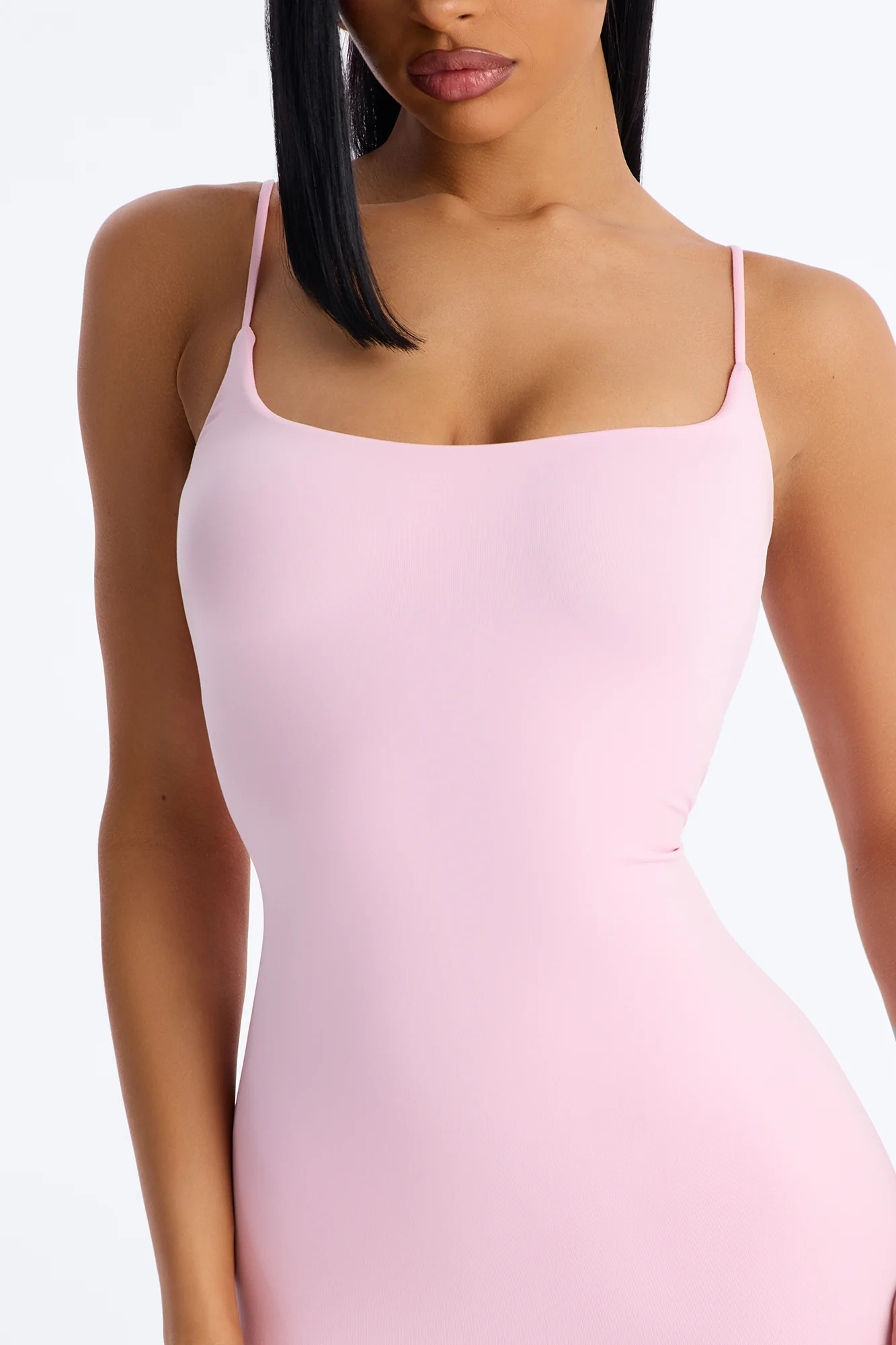 Seamless Smooth Double Lined Maxi Dress - Light Pink - Image 3
