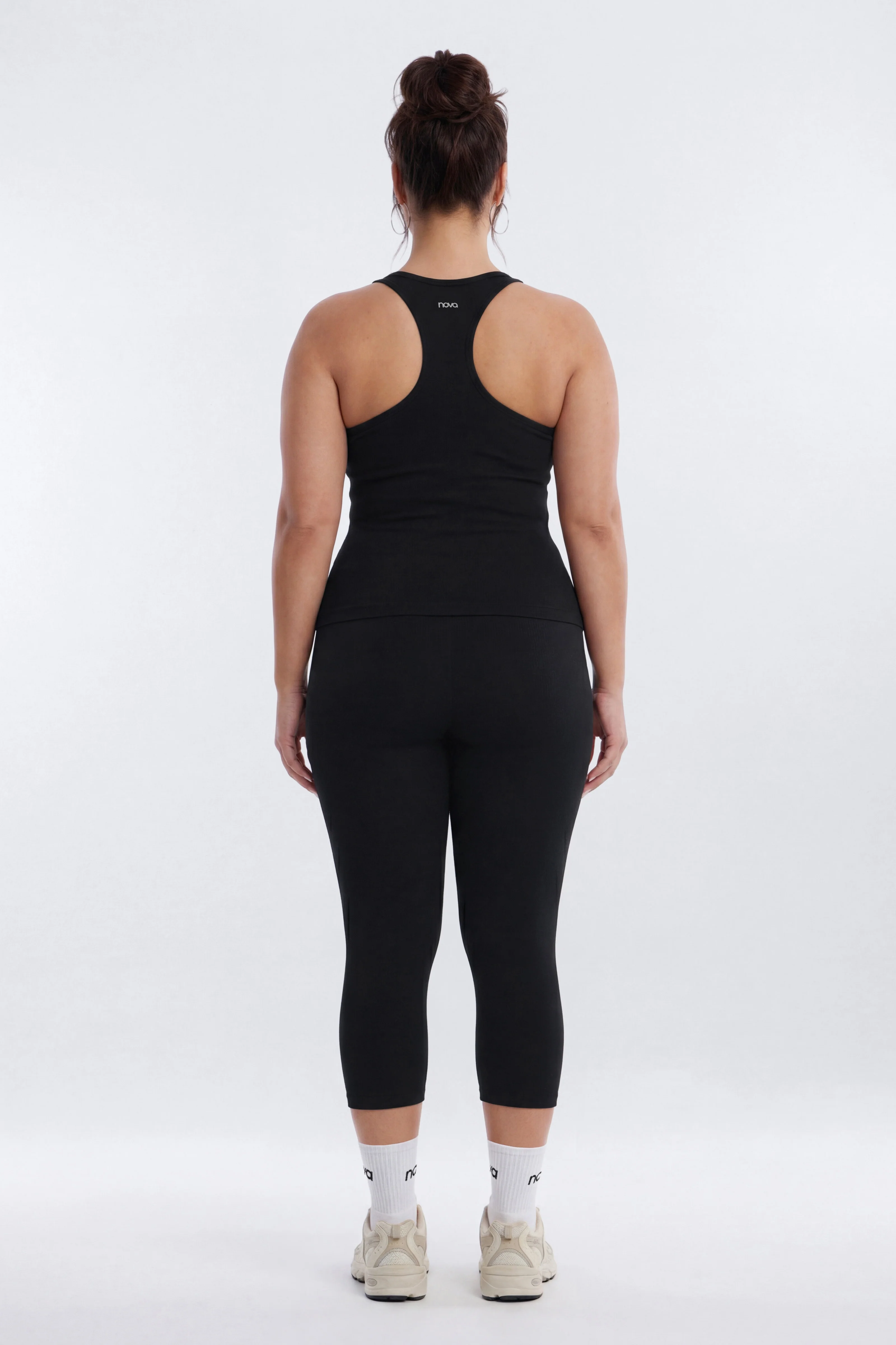 SeamlessLift™ Scoop Neck Racerback Active Tank - Black - Image 7