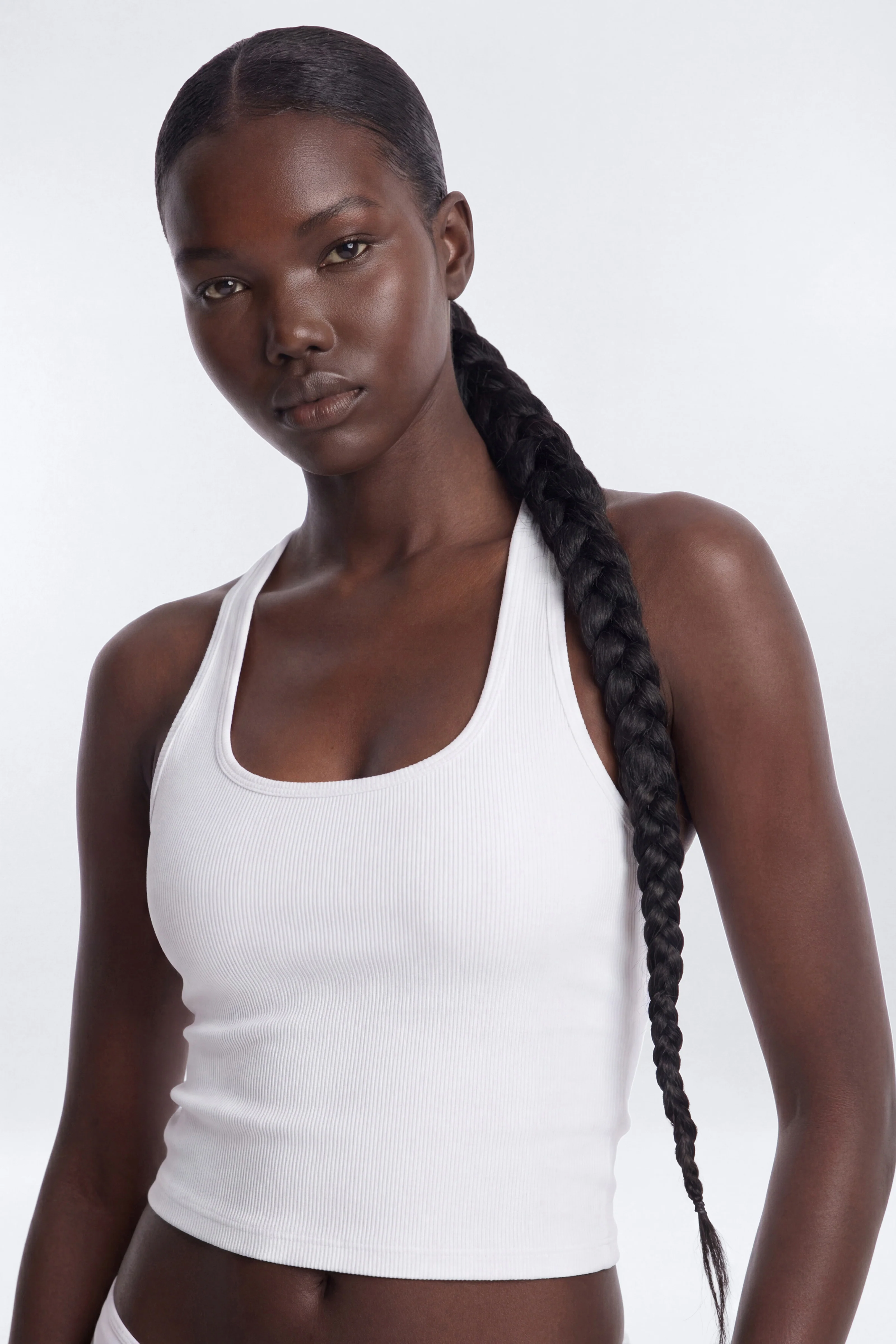 SeamlessLift™ Scoop Neck Racerback Active Tank - Bright White