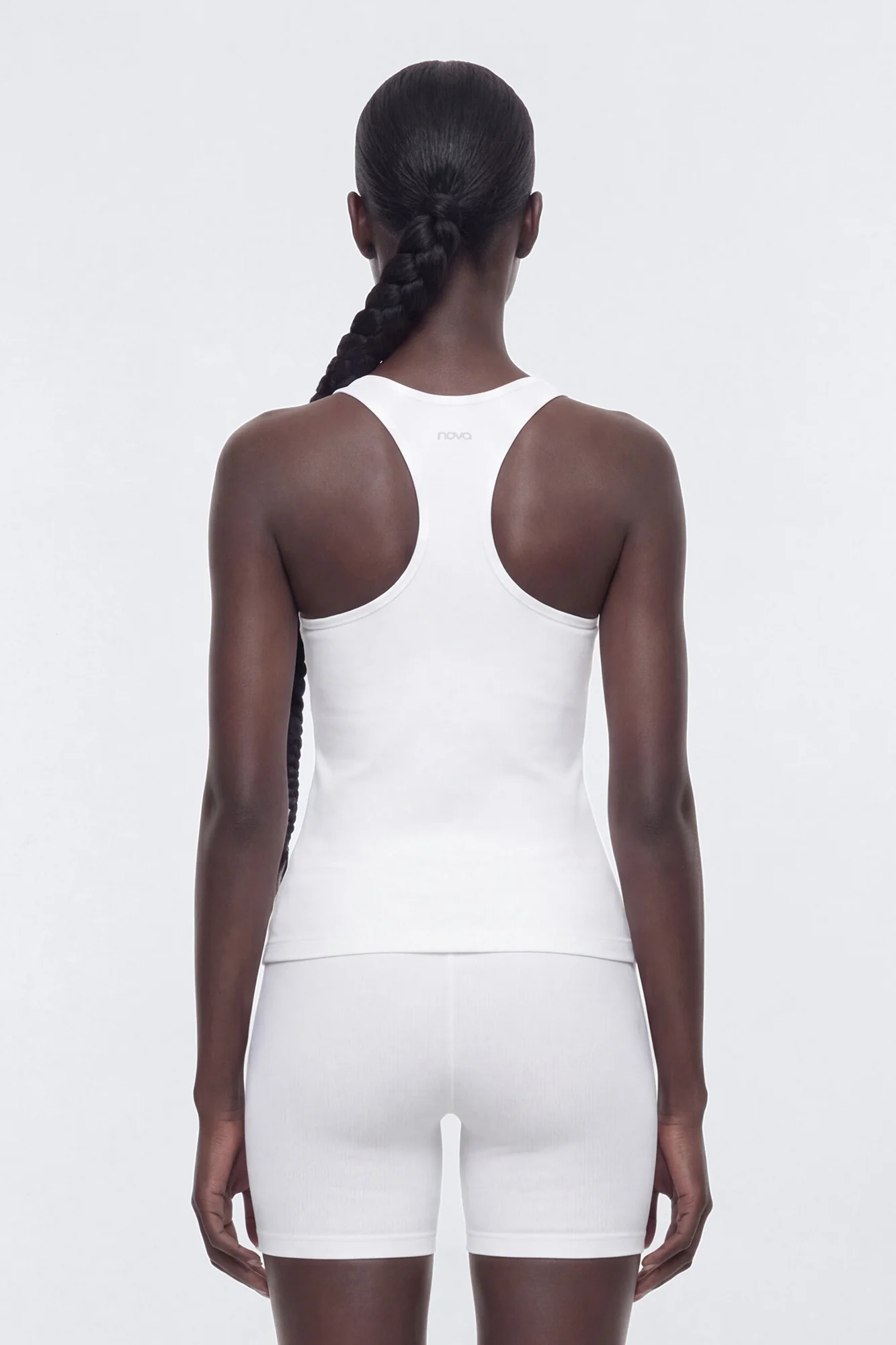 SeamlessLift™ Scoop Neck Racerback Active Tank - Bright White - Image 3