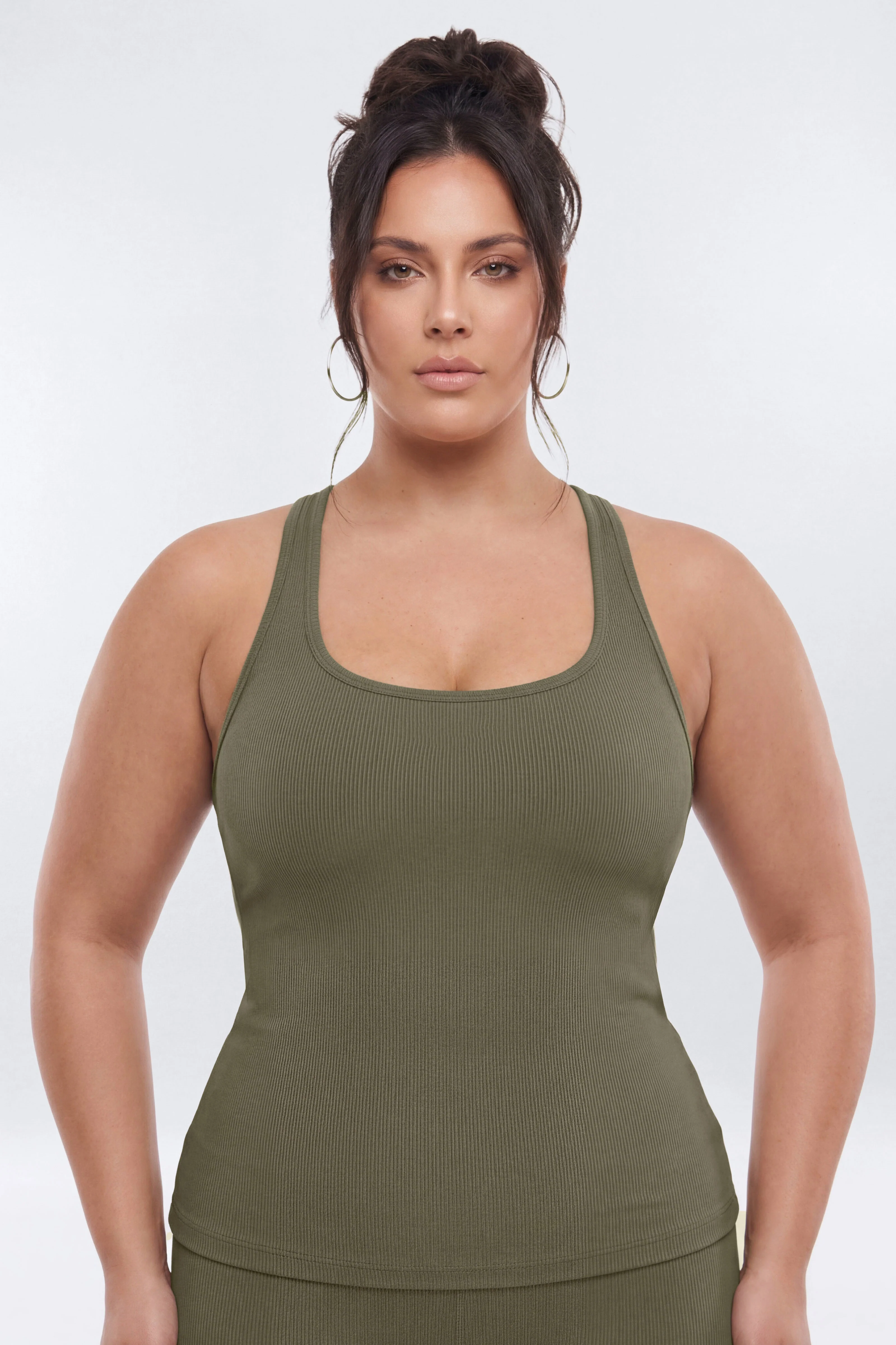 SeamlessLift™ Scoop Neck Racerback Active Tank - Moss - Image 4