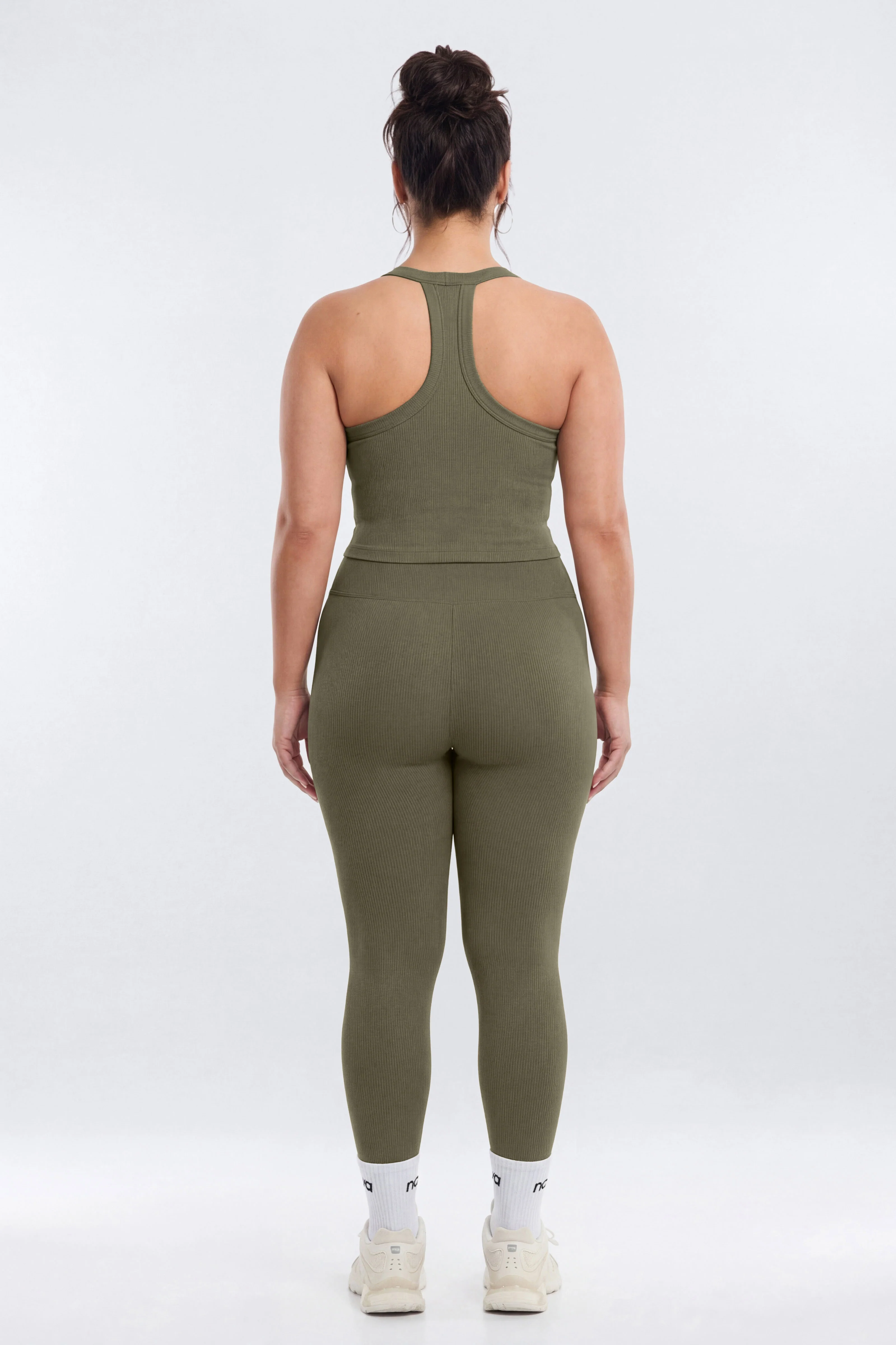 SeamlessLift™ V-Neck Racerback Active Tank - Moss - Image 8