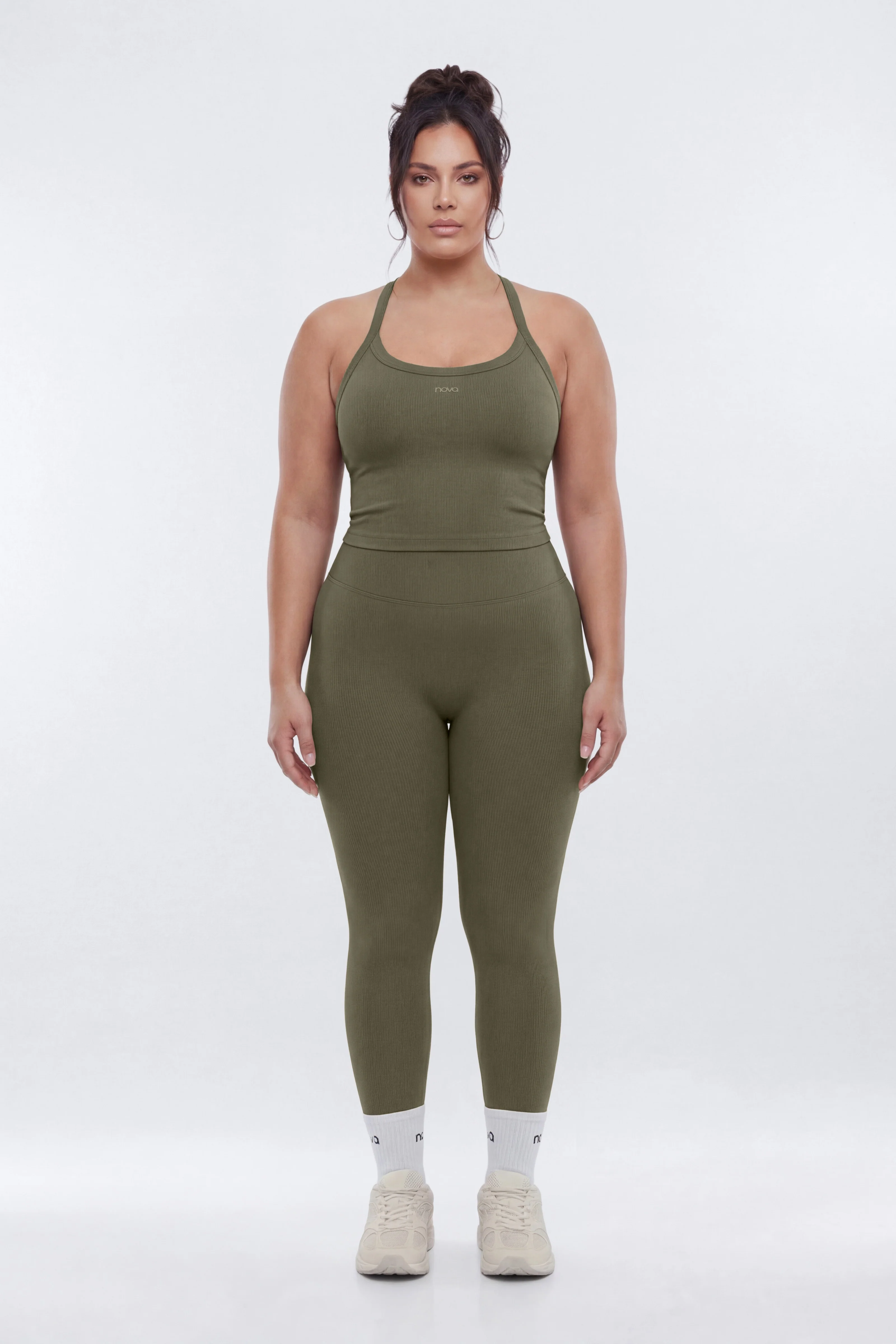SeamlessLift™ Y Back Sports Top - Moss - Image 5