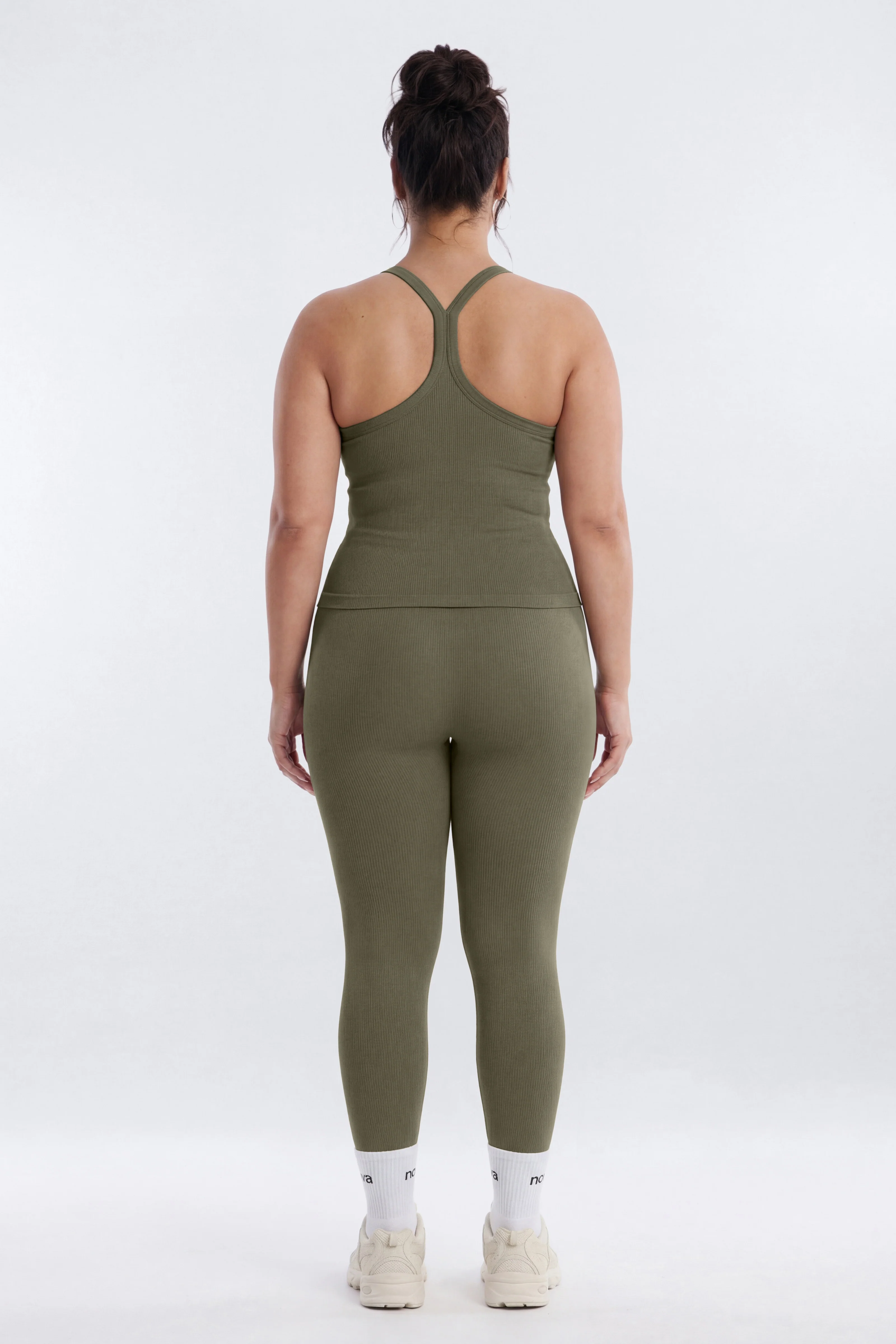 SeamlessLift™ Y Back Sports Top - Moss - Image 7